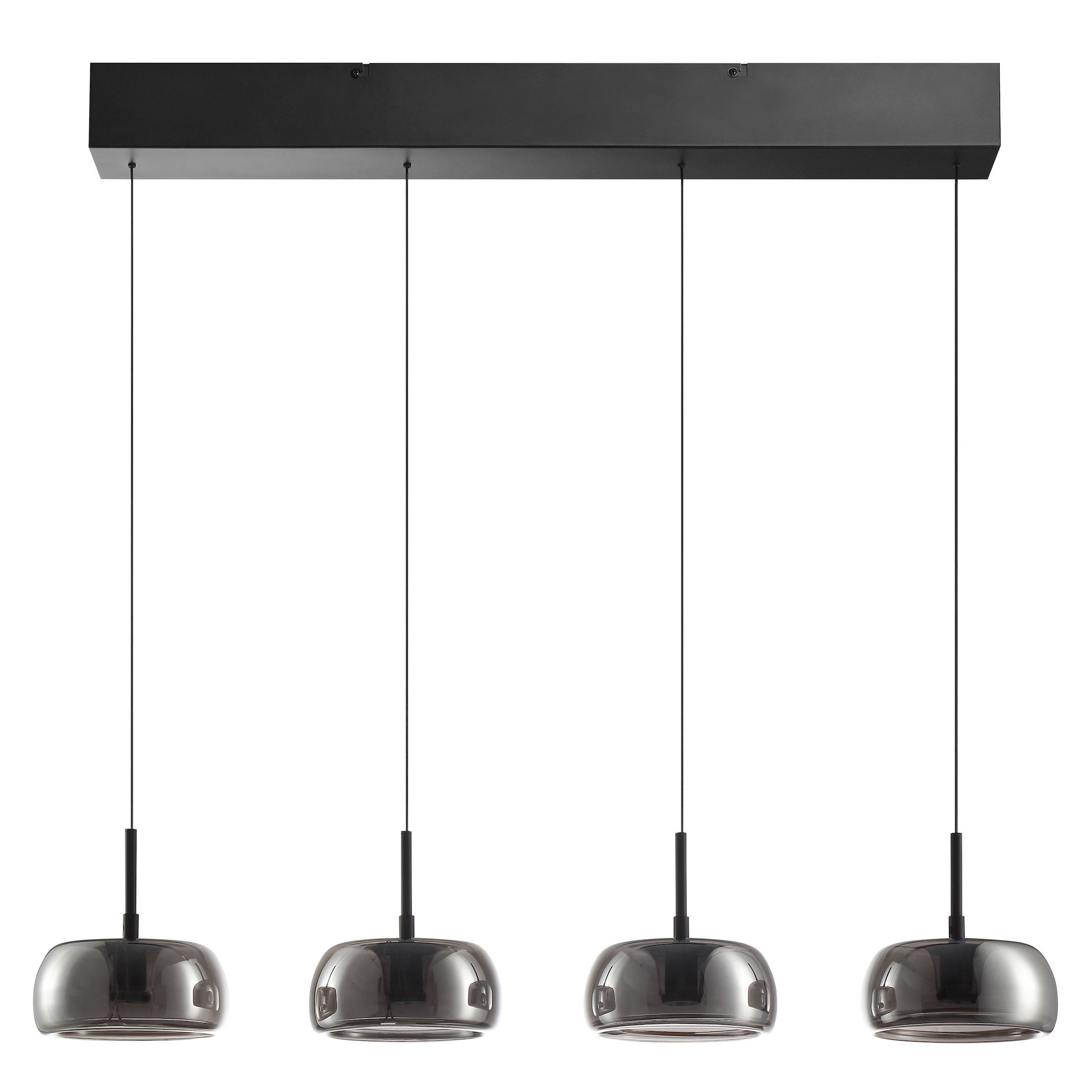 lumiCouture LED Pendelleuchte »Phantom« LED-Modul 1 Stk. Warmweiß H. 150 cm, 2700 K, schwebende Optik, Rauchglas, schwarz
