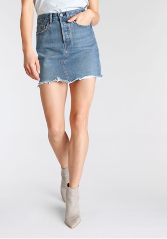 Levi's® Jeansrock »High Rise Iconic Skirt«, Jeansrock mit Fransen und hoher Taille kaufen