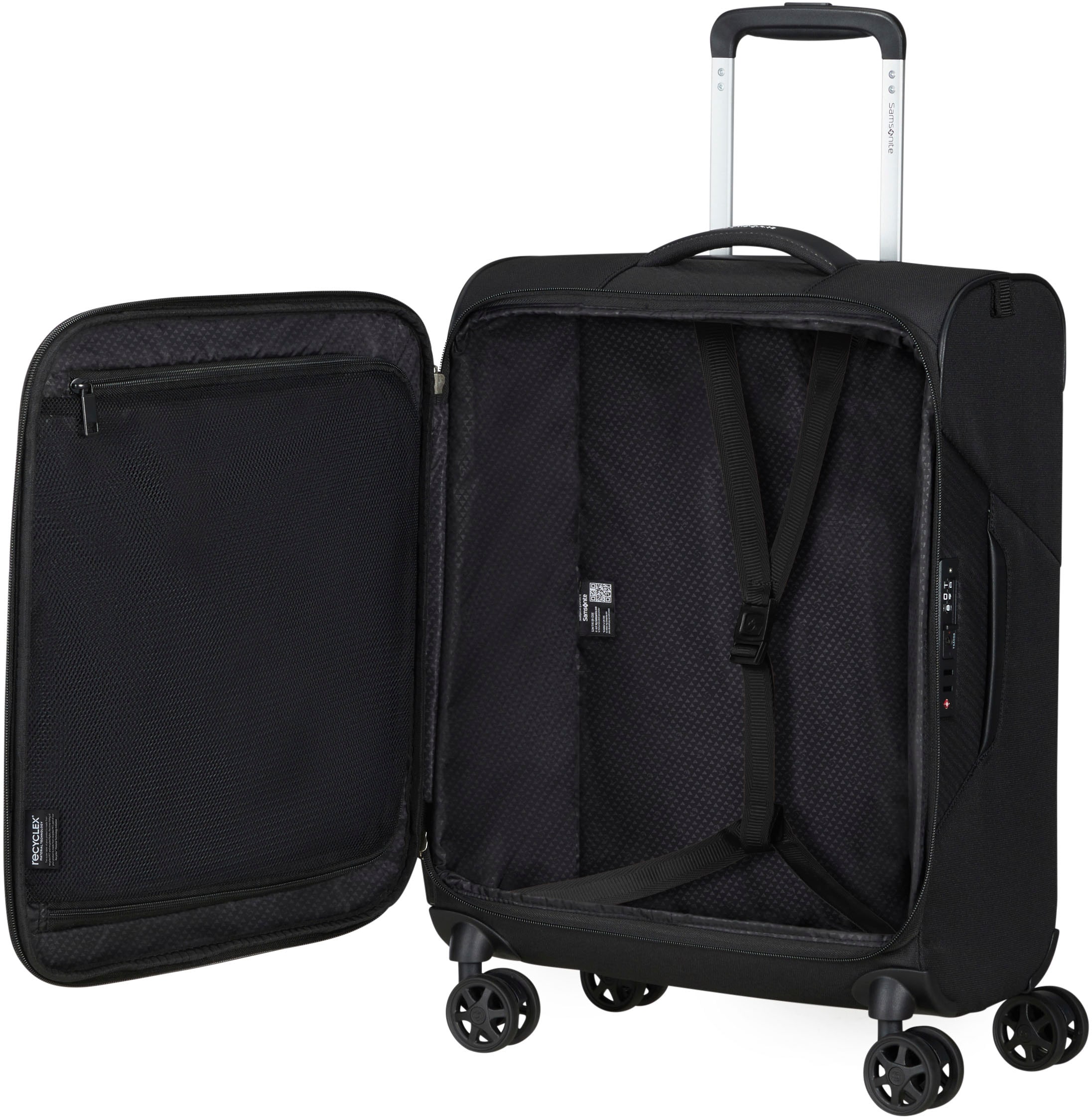 Samsonite Weichgepäck-Trolley »LITEBEAM, verschiedene Größen und Farben«, 4 Rollen, Reisekoffer Aufgabegepäck Trolley Volumenerweiterung bei M/L