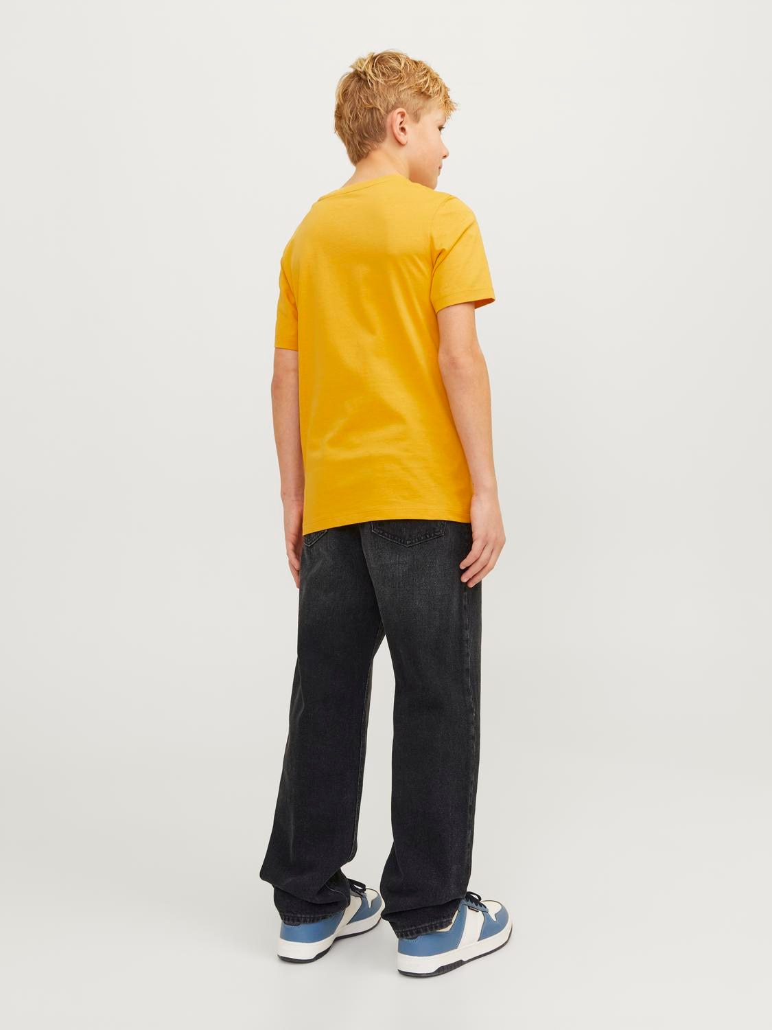 Jack & Jones Junior Loose-fit-Jeans »JJICHRIS bequem, pflegeleicht, mit Taschen«, Abriebeffekte, modisch, loose fit, Denim