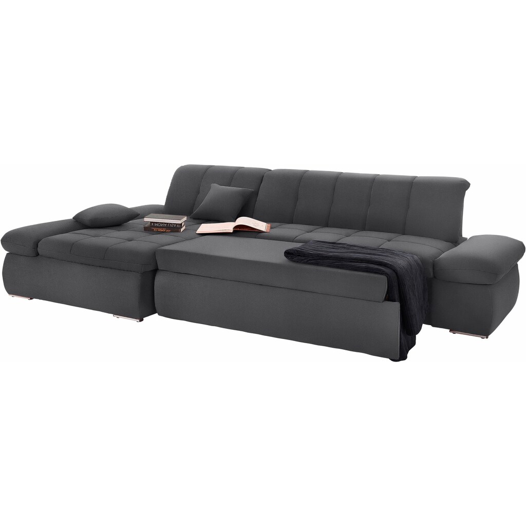 DOMO collection Ecksofa »NMoric XXL, B/T/H: 300/172/80cm, Revamierenabschluss«