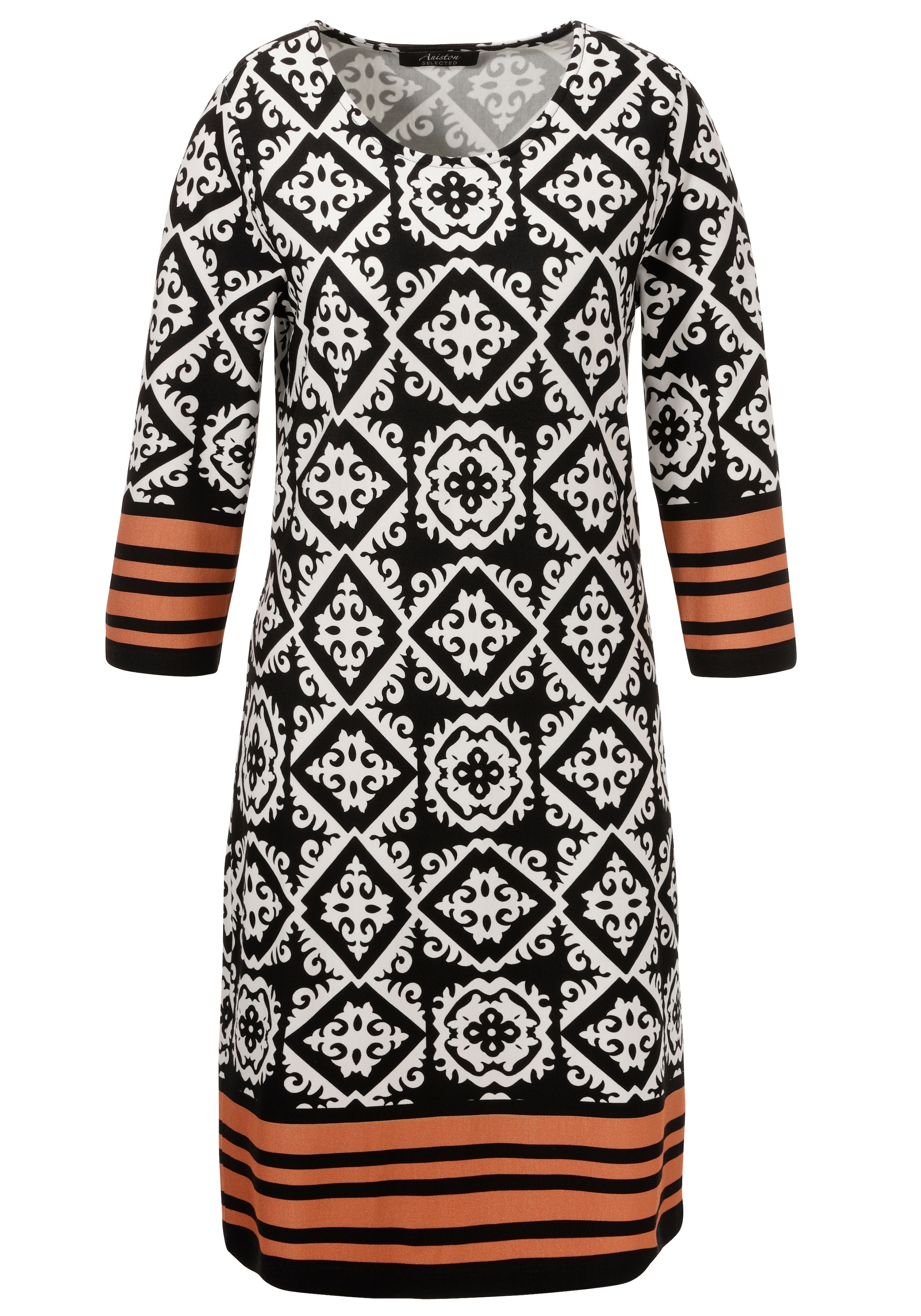 Aniston SELECTED Jerseykleid, mit ansprechender Ornamentmusterung - NEUE KOLLEKTION