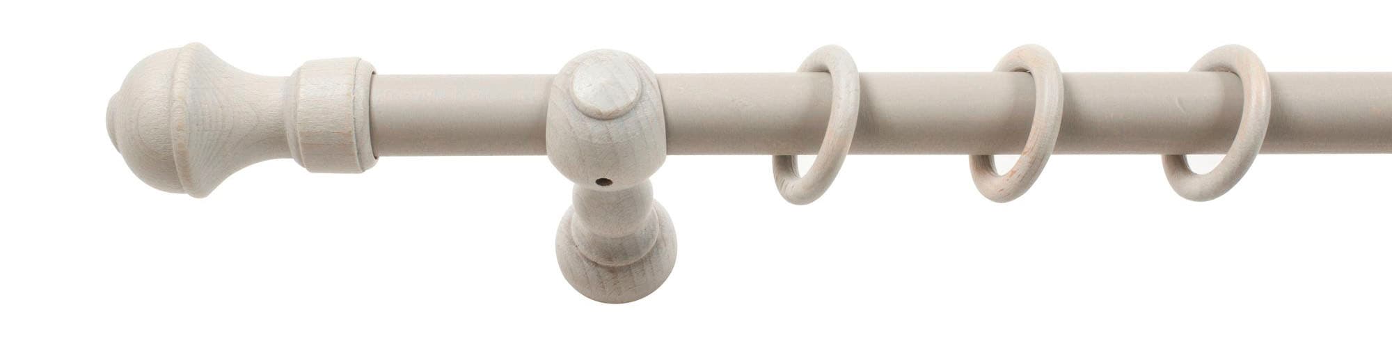 SN DECO GROUP Gardinenstange »Ares« 1 läufig-läufig Fixmaß 28 mm, Holz, verschiedene Längen und Farben, Komplettset