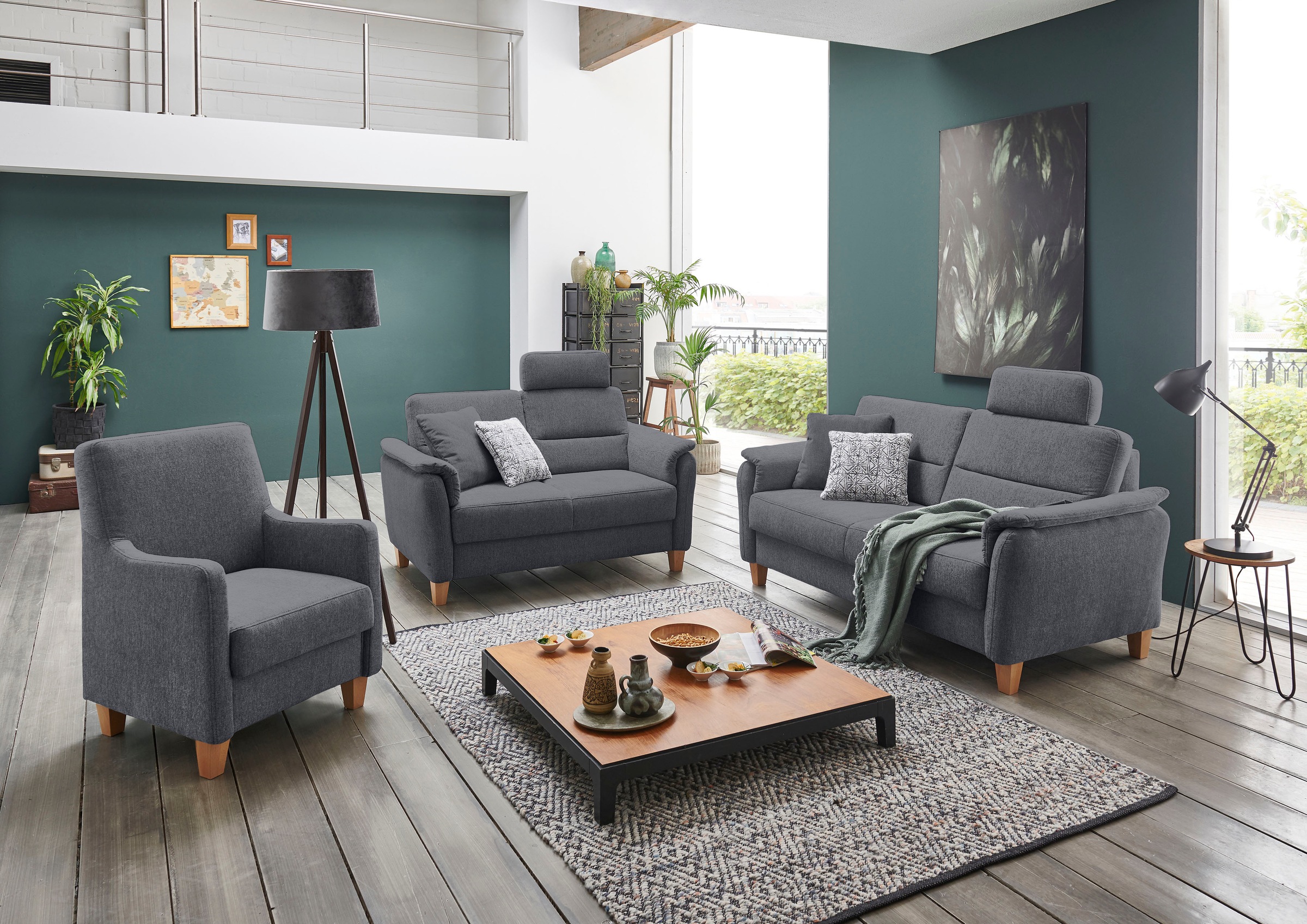 Home affaire 2,5-Sitzer »Palmera, B: 179 cm«, mit Federkern