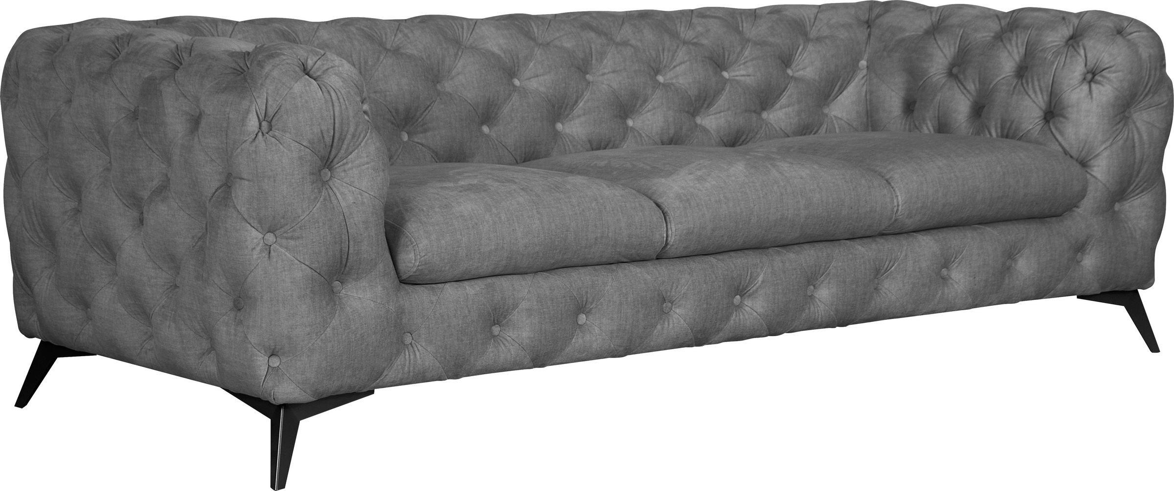 Leonique Chesterfield-Sofa »Glynis«, aufwändige Knopfheftung, moderne Chesterfield Optik, Fußfarbe wählbar