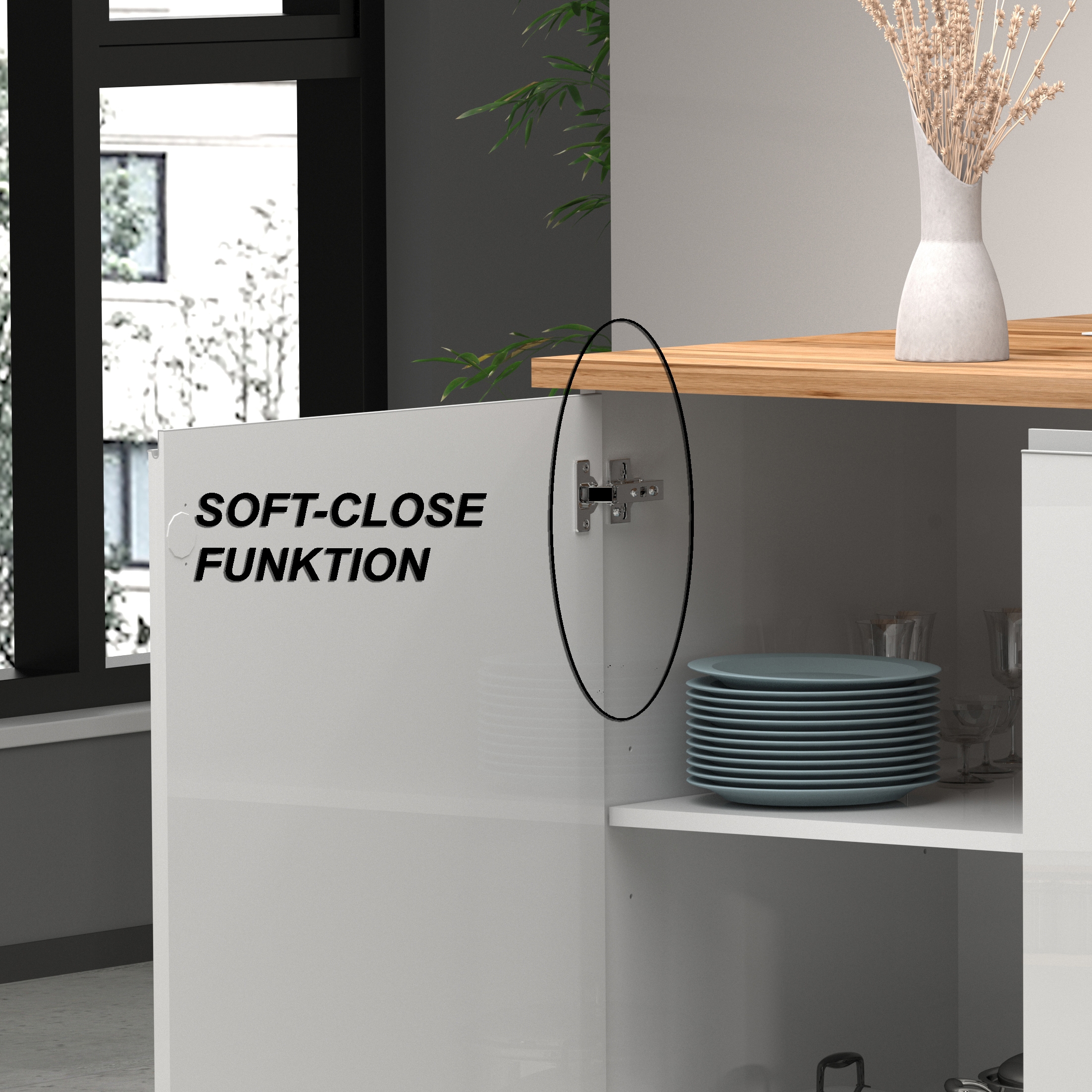 KOCHSTATION Kücheninsel »Sole,Kochinsel,Küchenarbeitsblock,Inselküche,Arbeitsinsel«, Breite 160 cm mit 2 Türen,2 Schubkästen, Aluminiumgriff