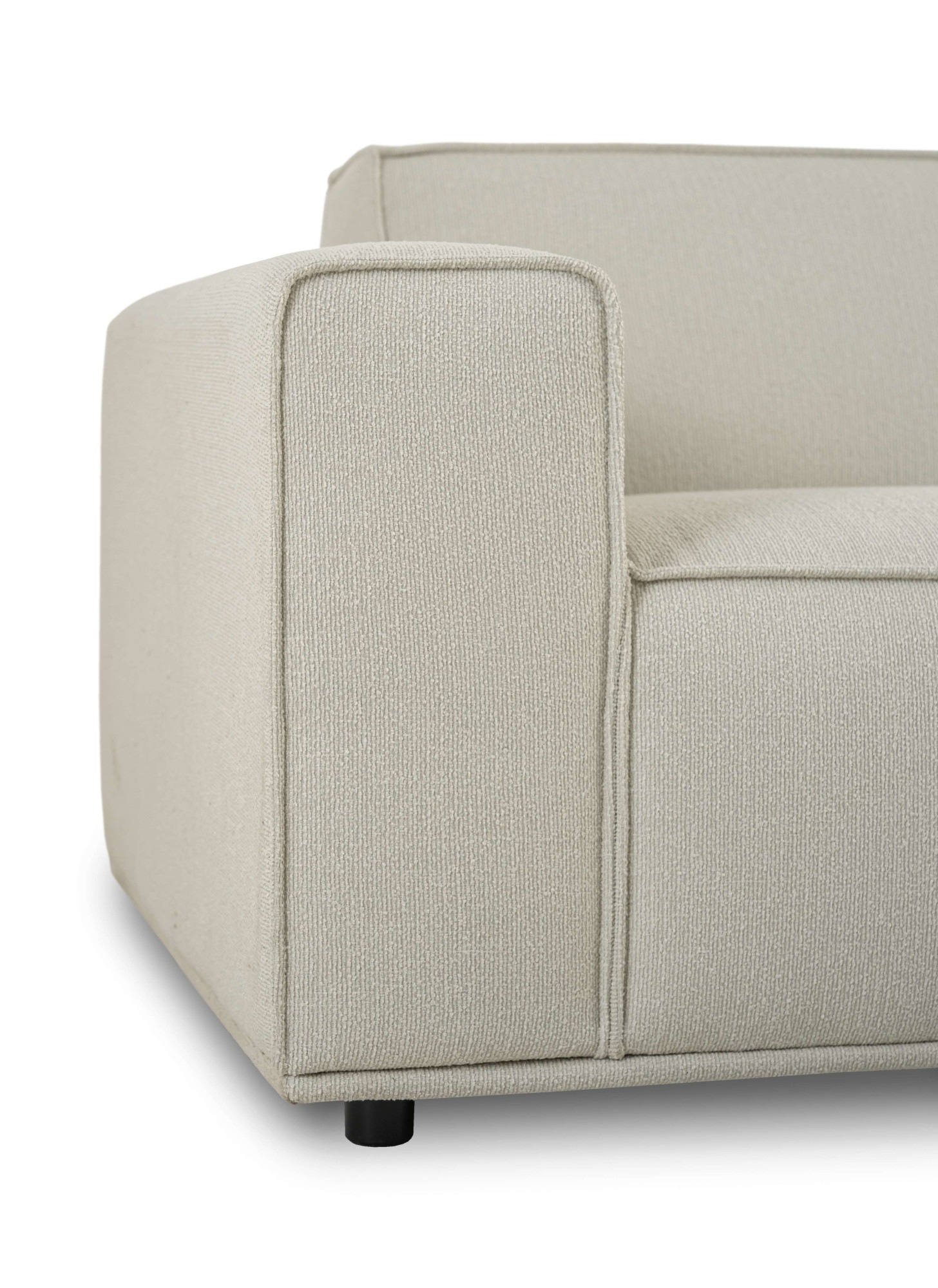 Home affaire Ecksofa »Avelin, 228 cm, L-Form, Chenille, Struktur-Boucle«, mit Wellenunterfederung, Kedernaht, bodentief, Skandi-Design