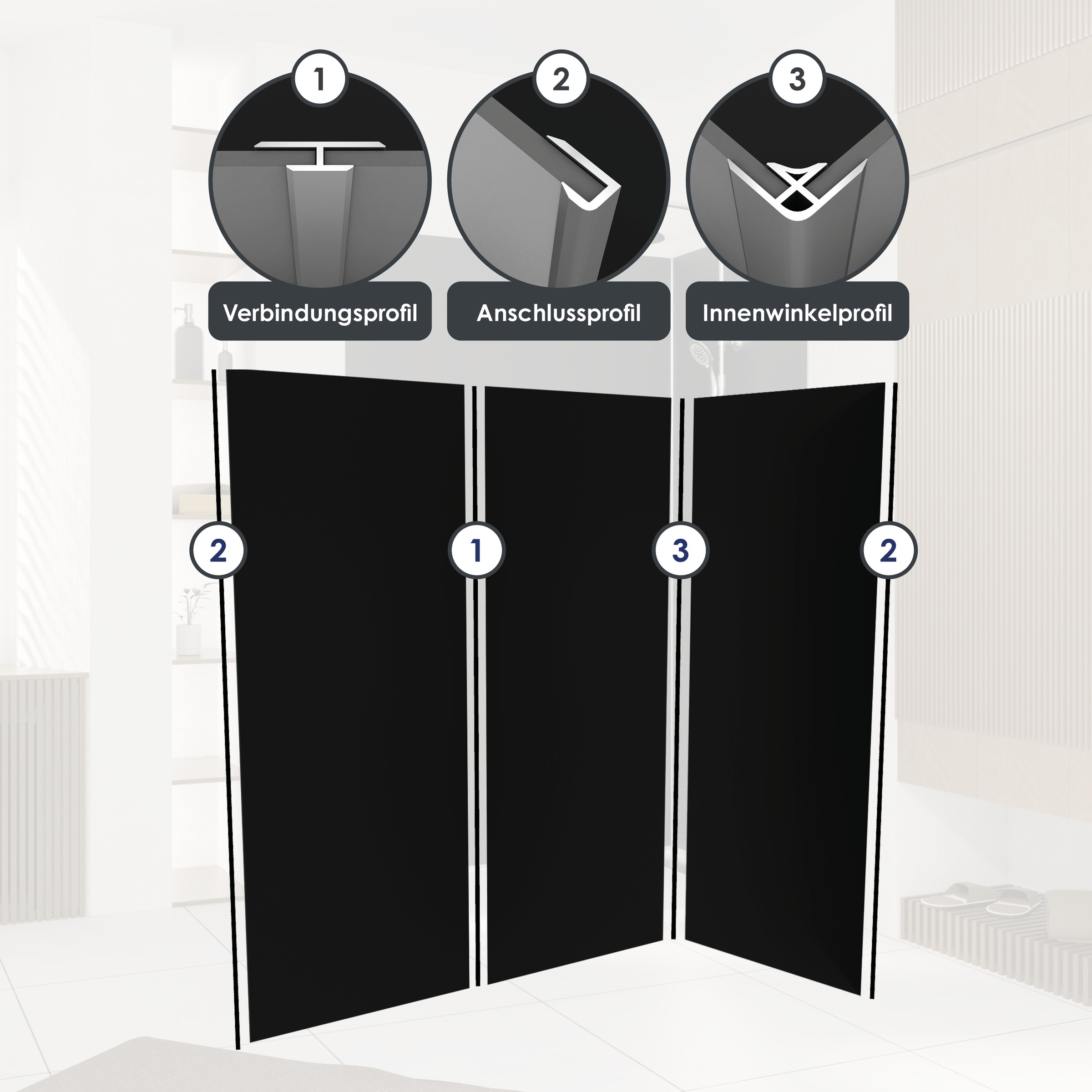 Marwell Duschrückwand »Urbanox« 1 Paneel: 120 x 210 cm