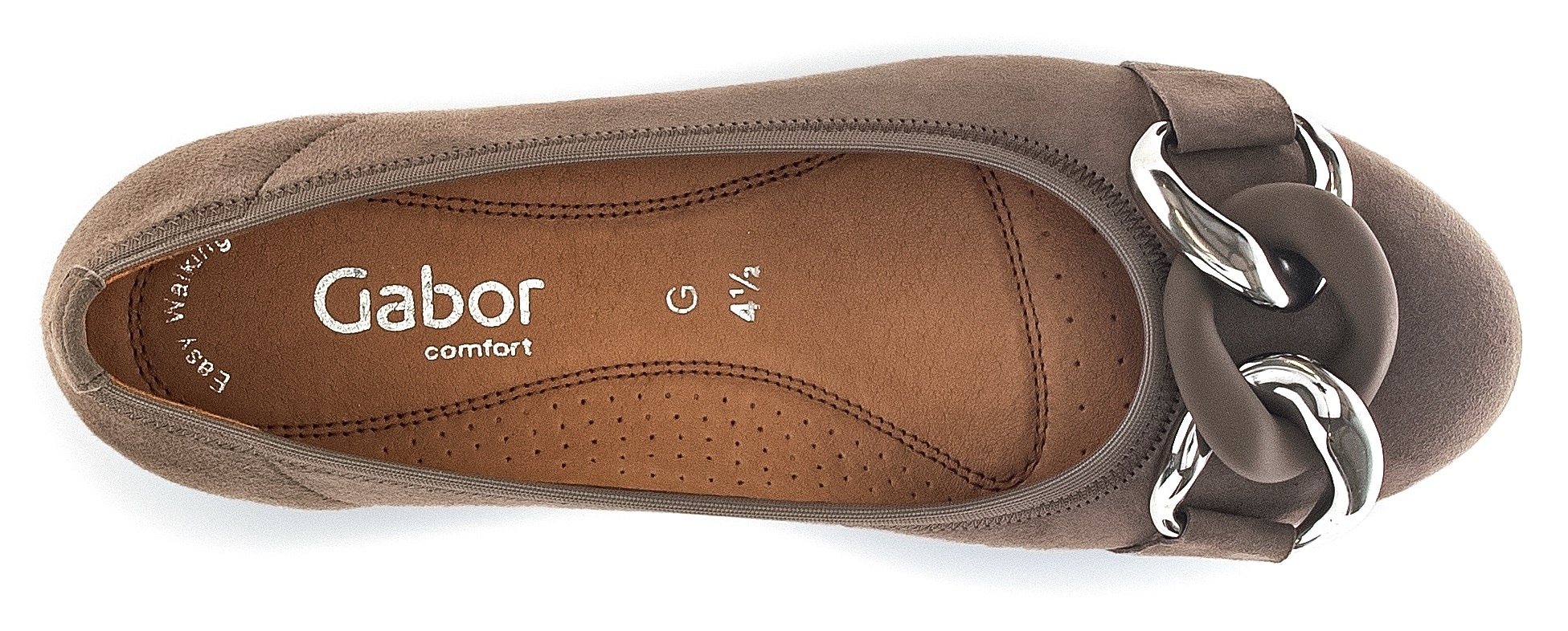 Gabor Ballerina »Florenz«, Businessschuh, Schlupfschuh mit Elastikeinfass, Weite G