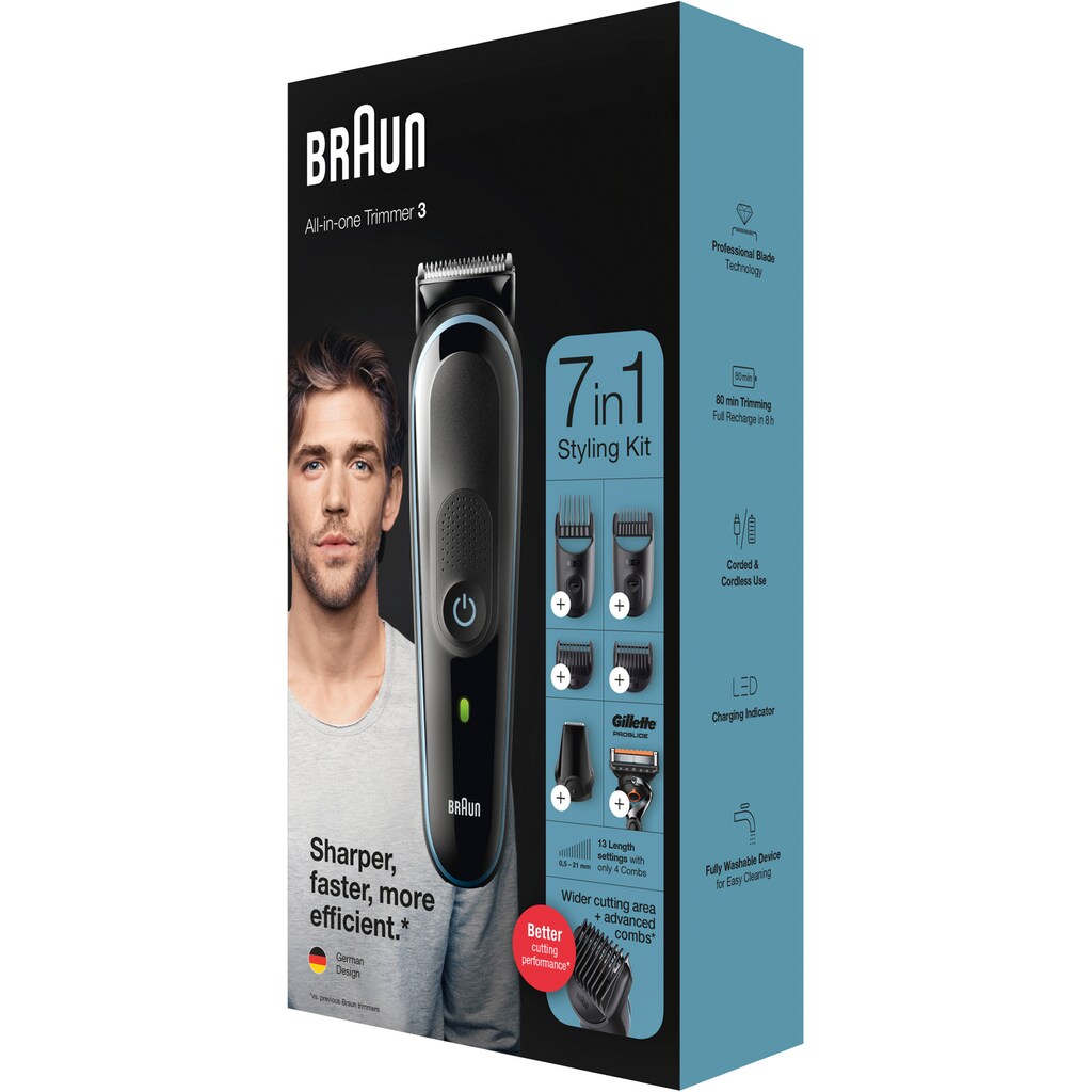 Braun Haarschneider »Multi-Grooming-Kit 3 MGK3345«, 5 Aufsätze