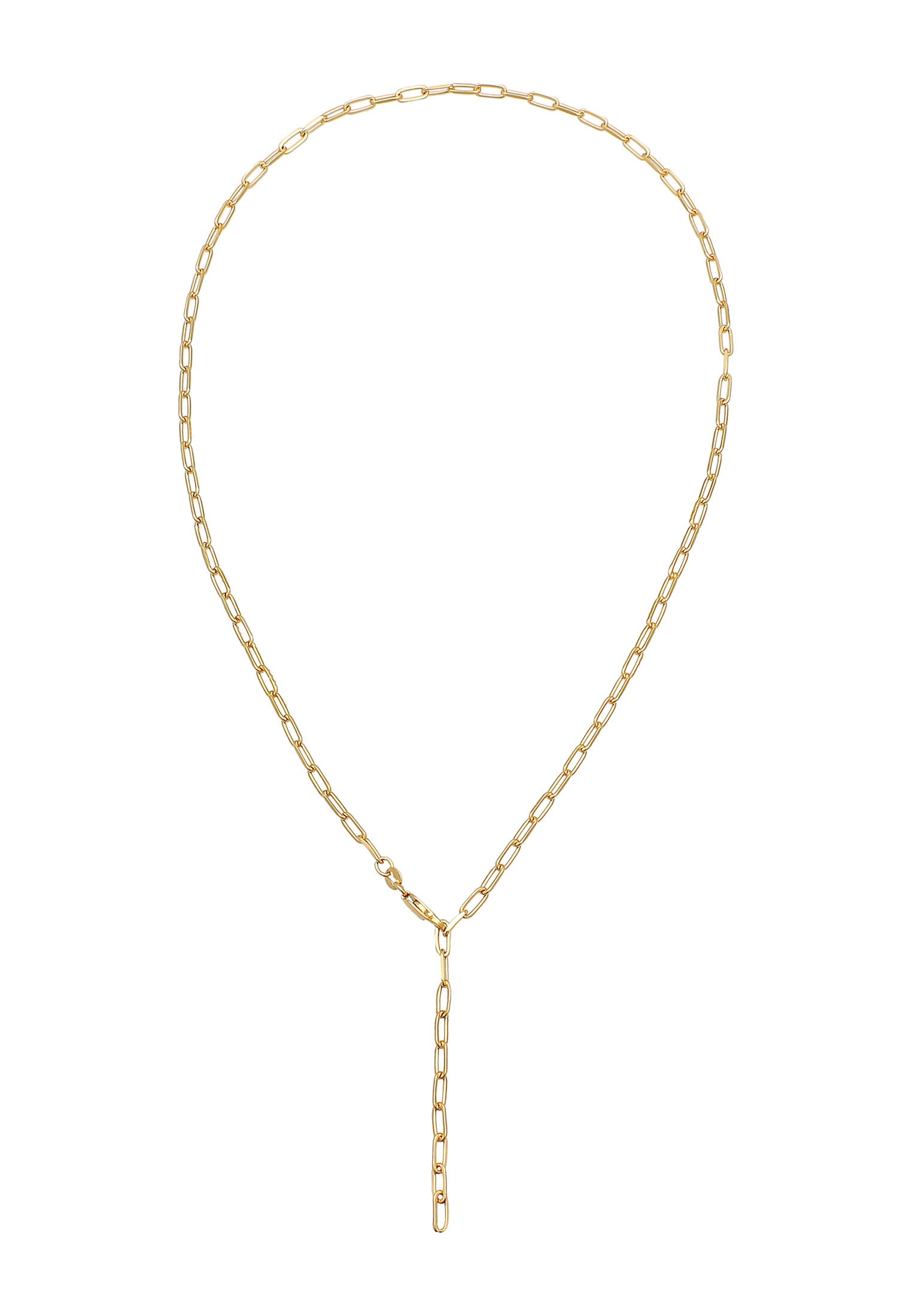 Elli Y-Kette »Halskette Y-Kette Glieder Oval Grob Basic Optik 925 Silber«