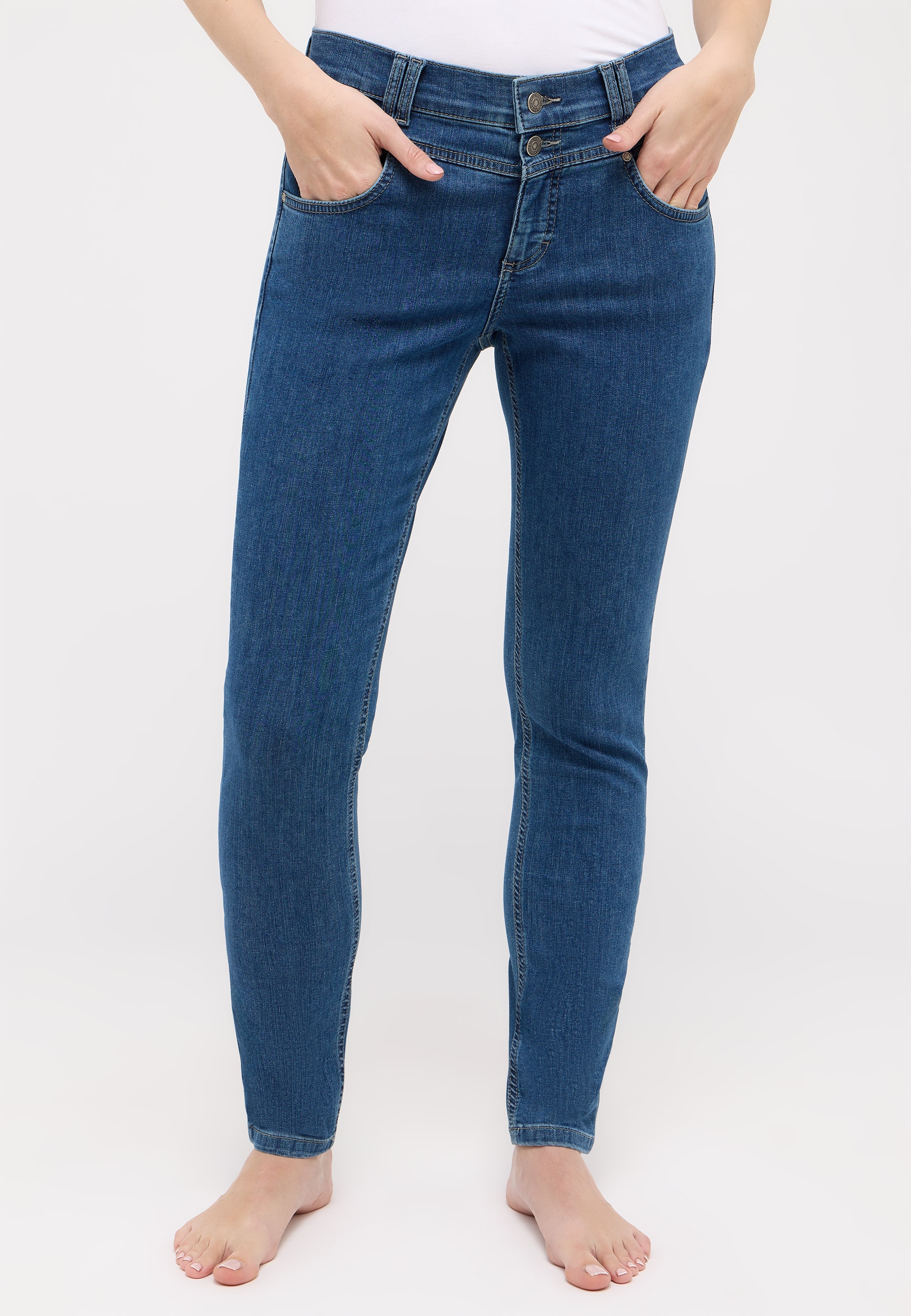 ANGELS Slim-fit-Jeans »SKINNY BUTTON«