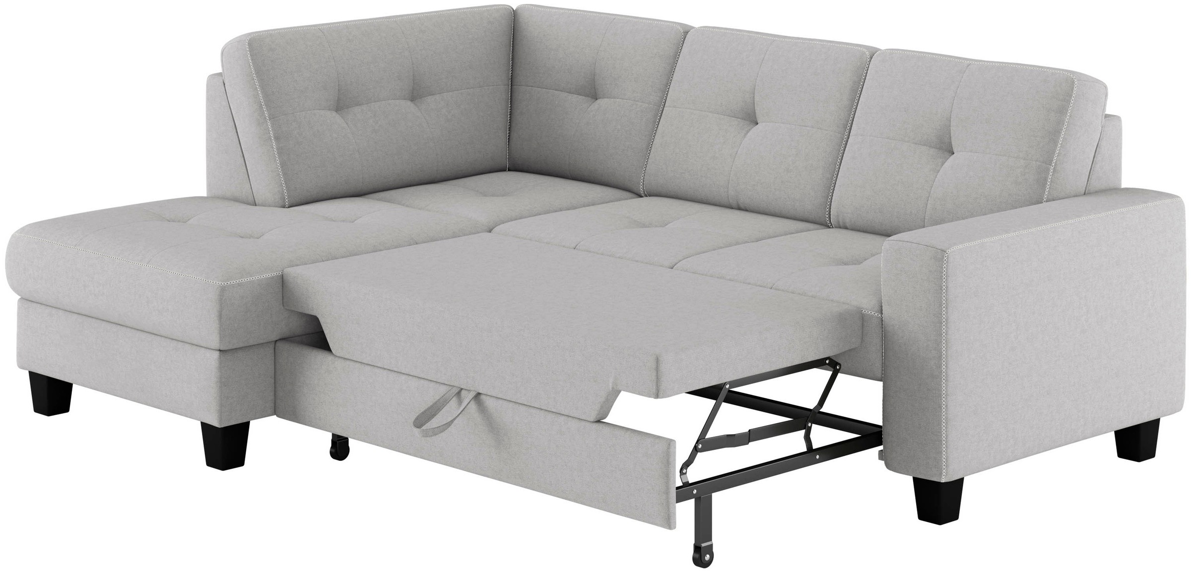 Places of Style Ecksofa »Varese«, Kreuznaht in beige