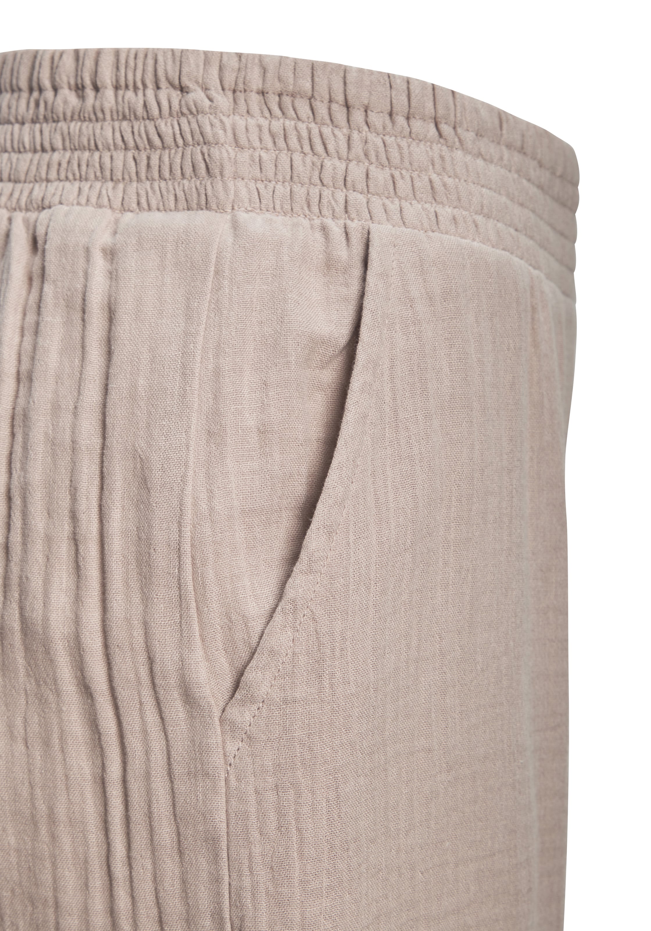 Beachtime Schlupfhose  aus Musselinware, Strandhose mit Gummibund