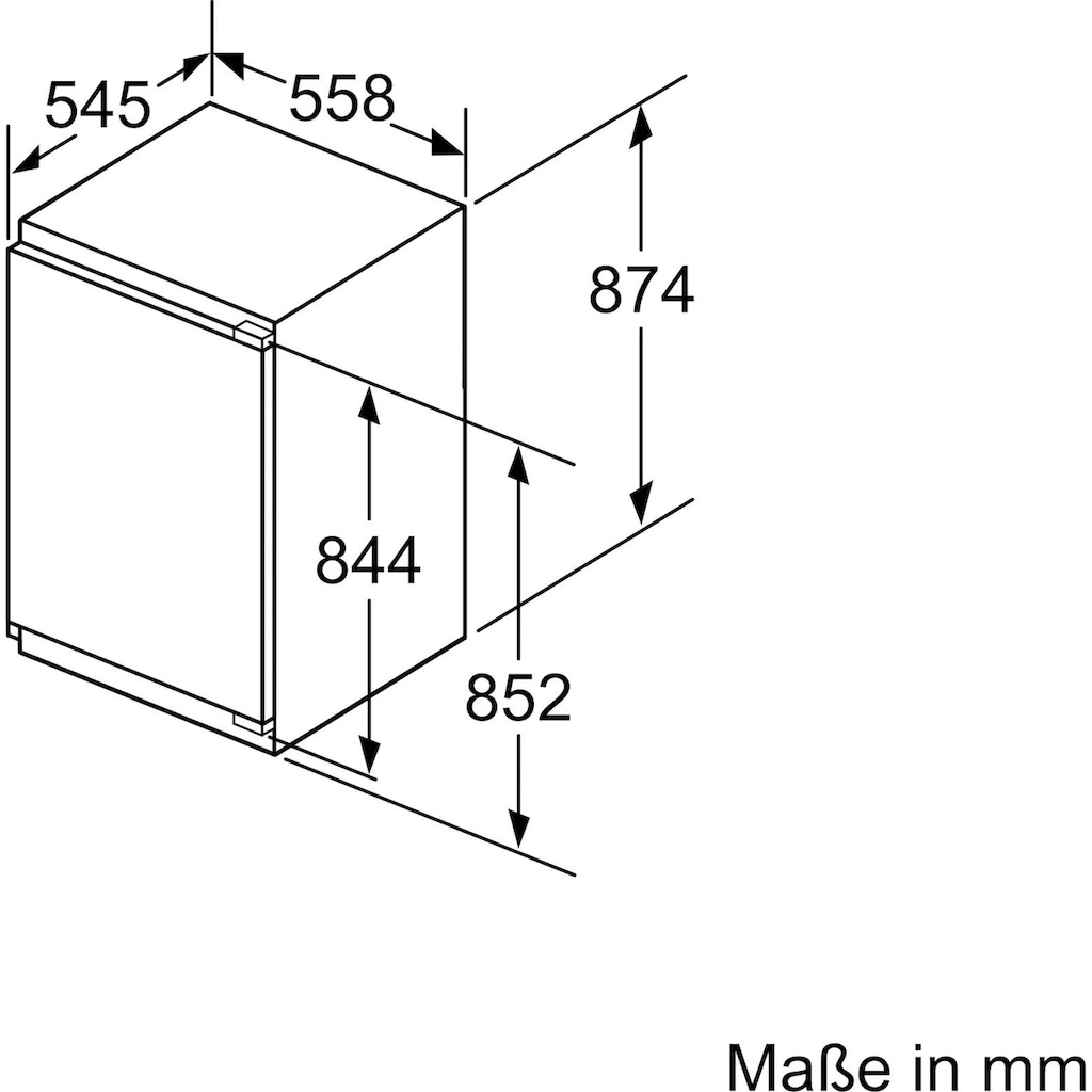 SIEMENS Einbaukühlschrank »KI21RADD0«, KI21RADD0, 87,4 cm hoch, 56 cm breit
