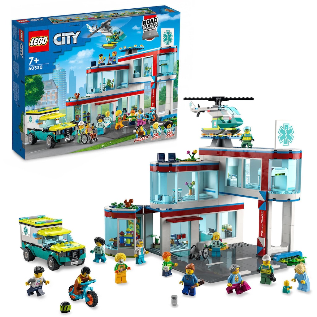 LEGO® Konstruktionsspielsteine »Krankenhaus (60330), LEGO® City«, (816 St.)