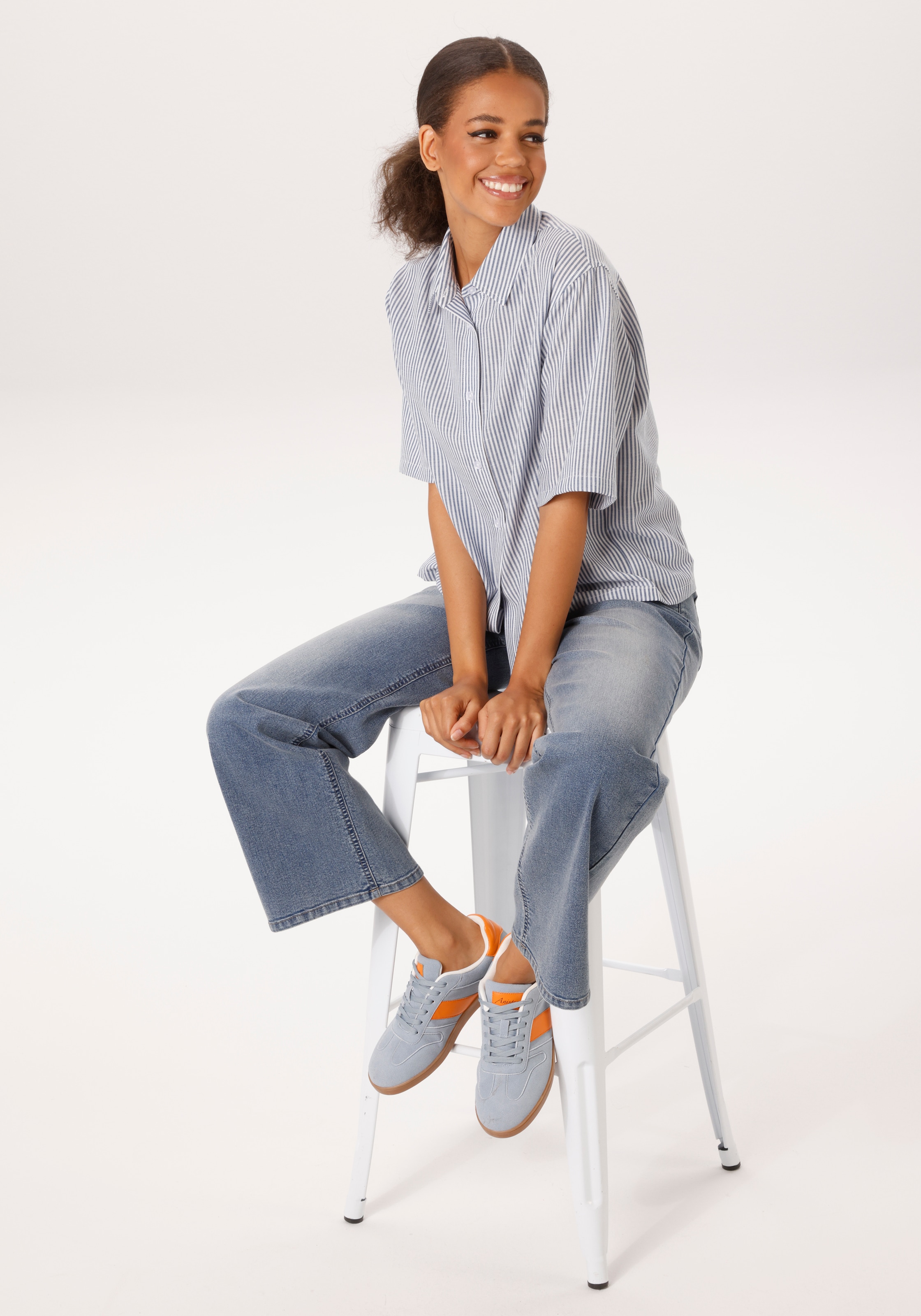 Aniston CASUAL Hemdbluse im Streifen-Dessin - NEUE KOLLEKTION