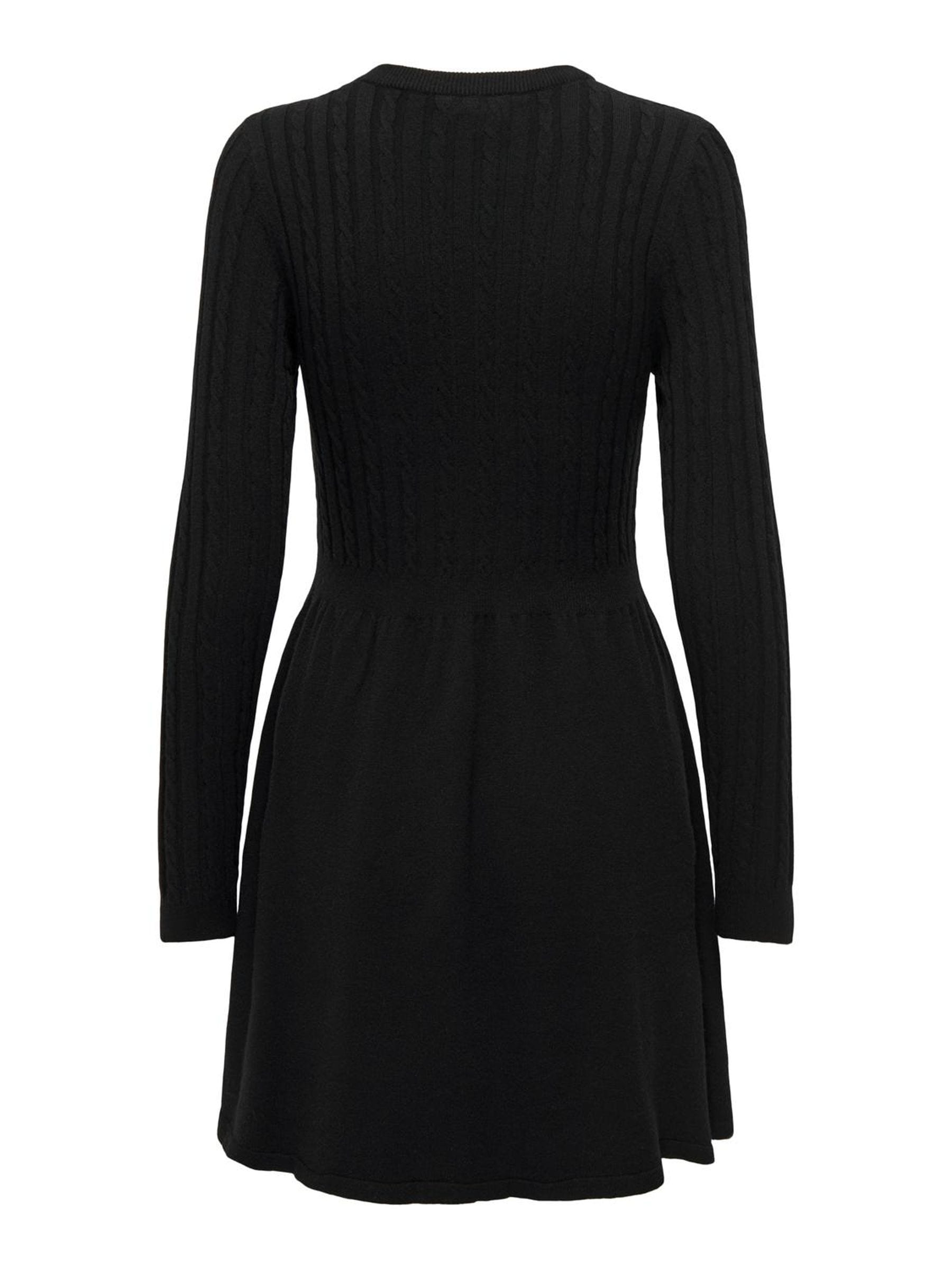 ONLY Strickkleid »ONLFIA LS CABLE DRESS KNT«, tailliert und mit dezentem Zopfstrickmuster im Oberteil