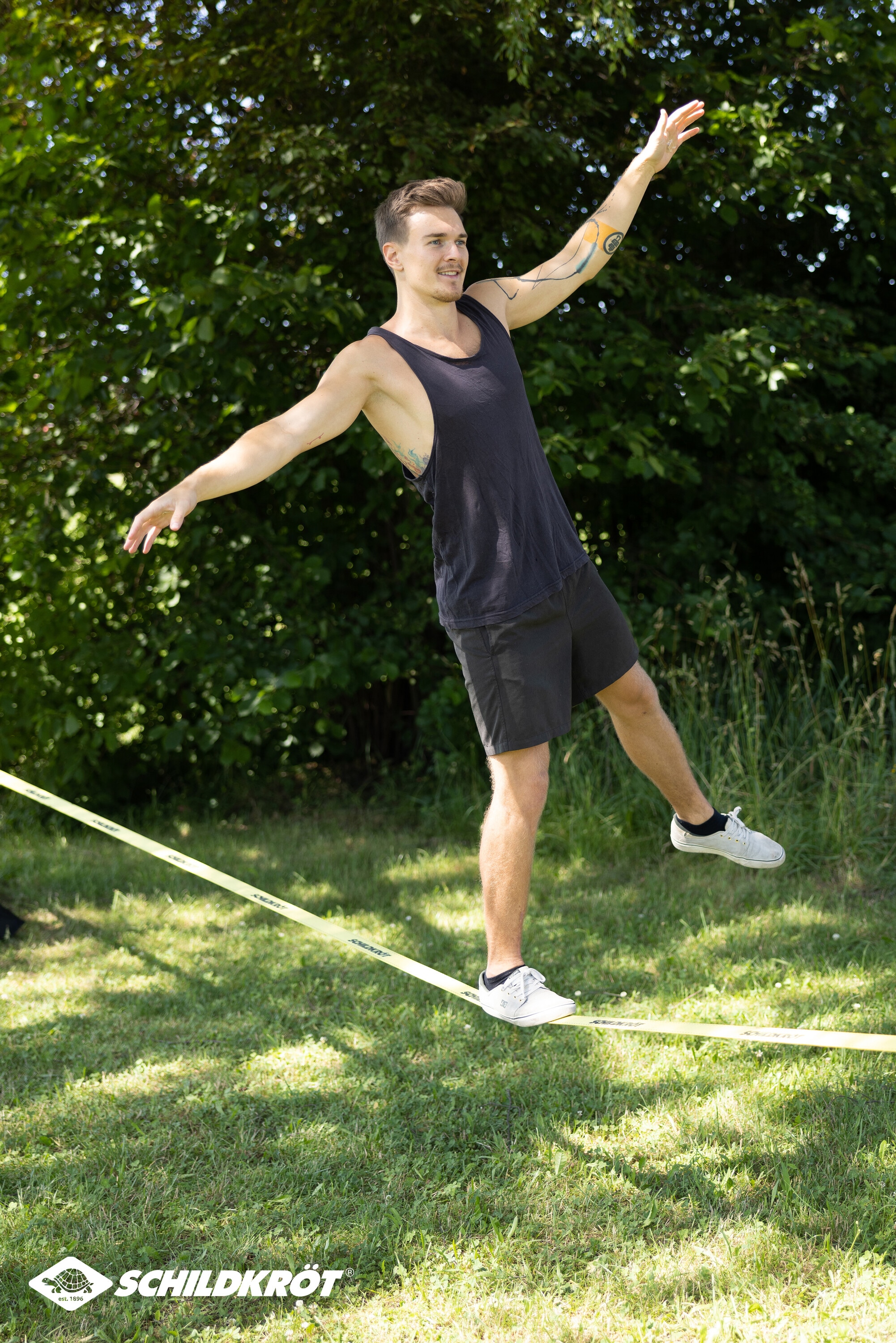Schildkröt Balancetrainer »Schildkröt Slackline inkl. gratis Teaching Line«, (Set, 5 tlg.)