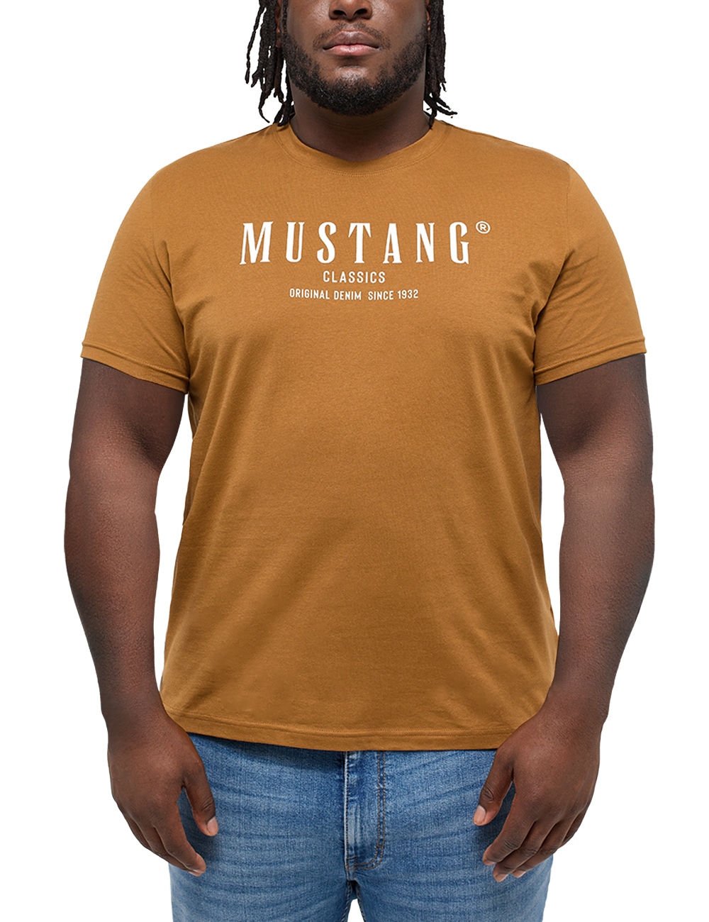 MUSTANG Kurzarmshirt »Mustang Print-Shirt« ♕ T-Shirt bei