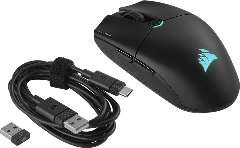Corsair Gaming-Maus »KATAR Elite Wireless Gaming Mouse«, Wireless, Programmable Buttons, Lightweight, Rechargeable