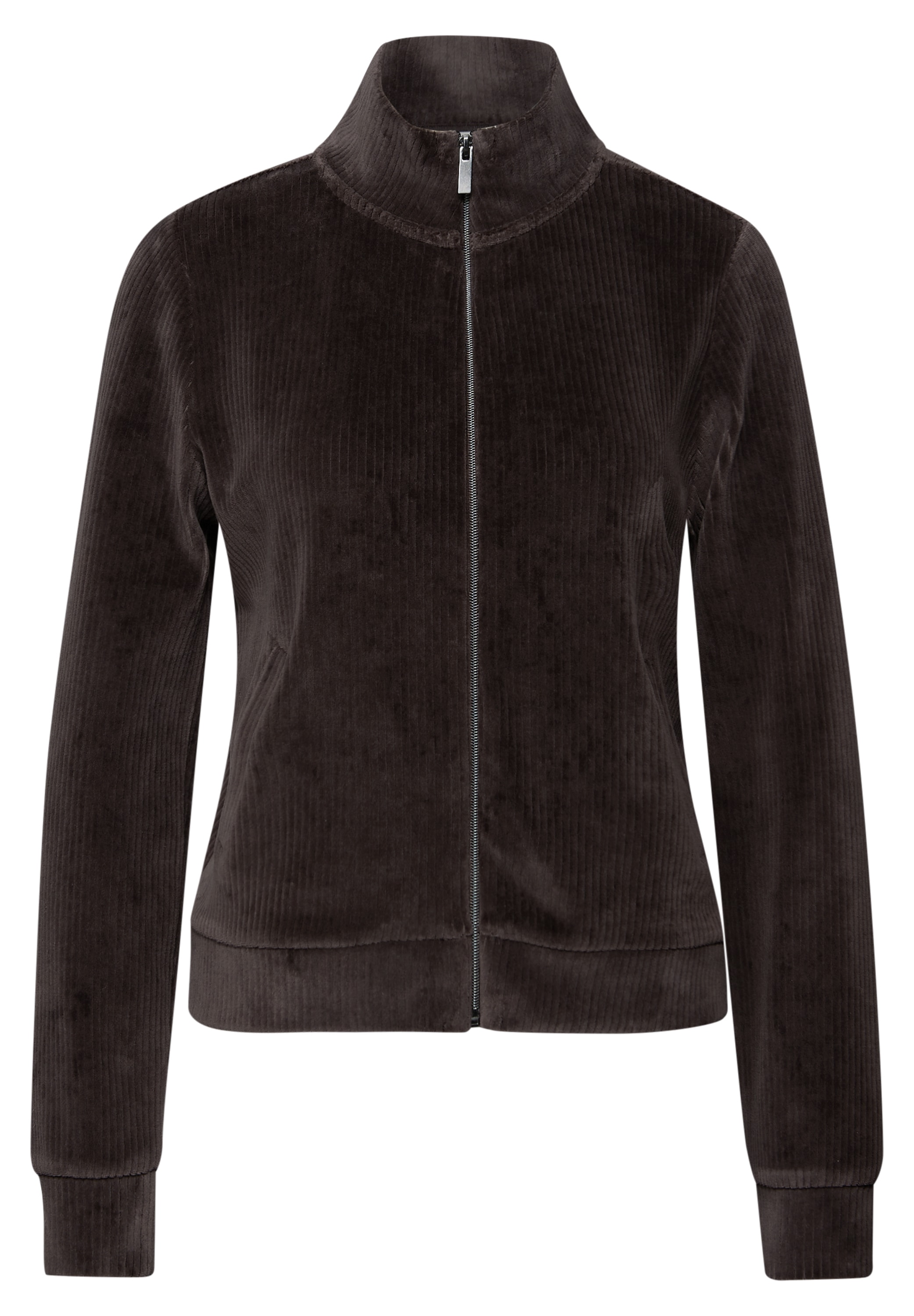 STREET ONE Sweatjacke, Cord, mit elastischem Saum und Reißverschluss