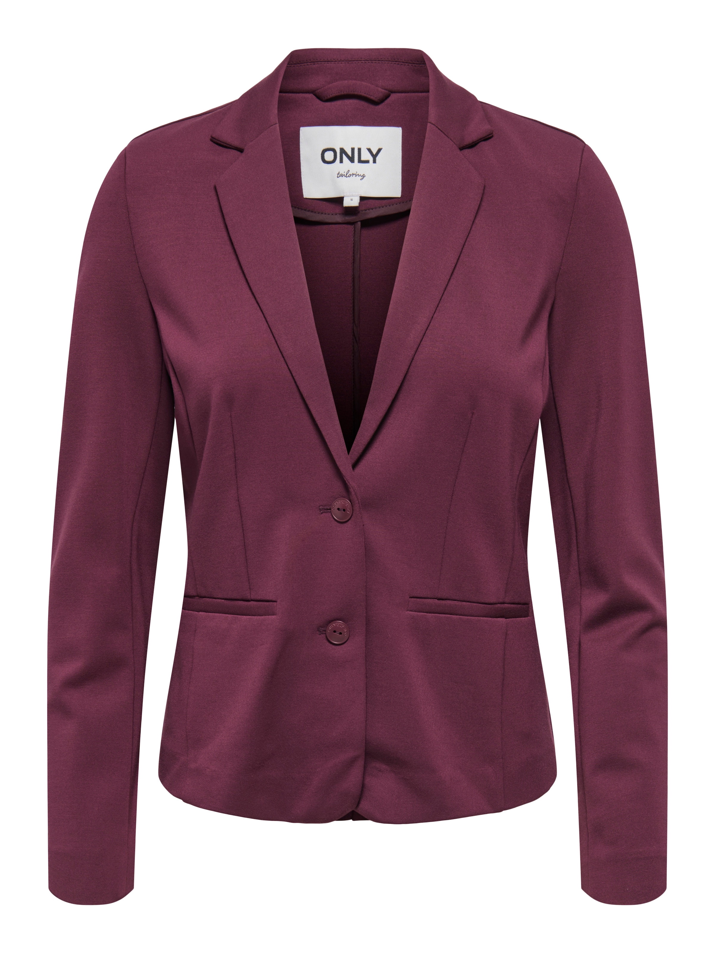 ONLY Jerseyblazer »ONLPOPTRASH – 2-Knopf Blazer mit taillierter Silhouette«, regular fit, Milano Rib, Materialmix, Reverskragen, unifarben