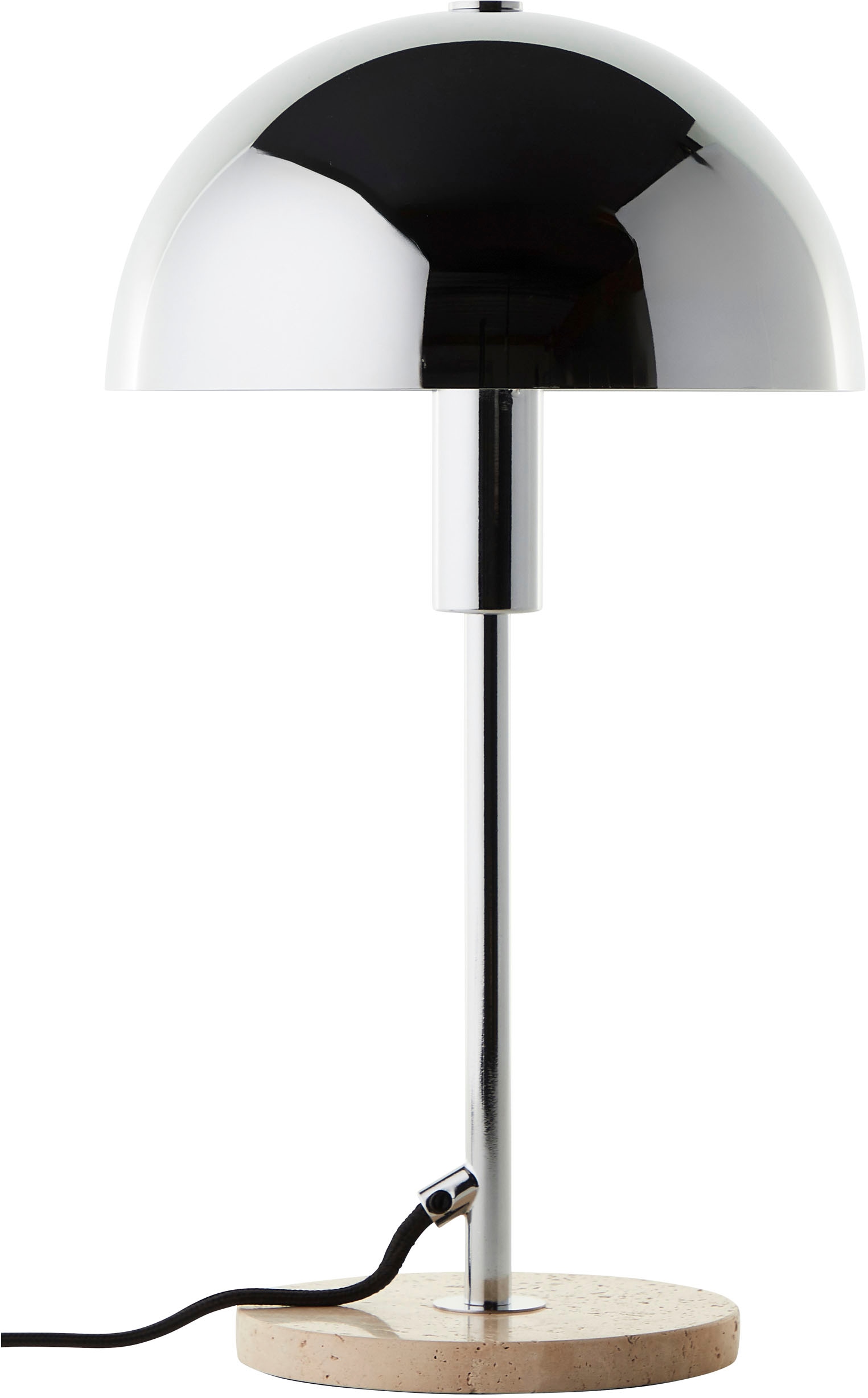 LeGer Home by Lena Gercke Tischleuchte »Linnea Pilz Lampe - Travertin Steinfuß«, Leuchtmittel E14 | ohne Leuchtmittel, Pilzleuchte, Tischlampe, Höhe 35,5 cm, Naturstein, Pilzlampe