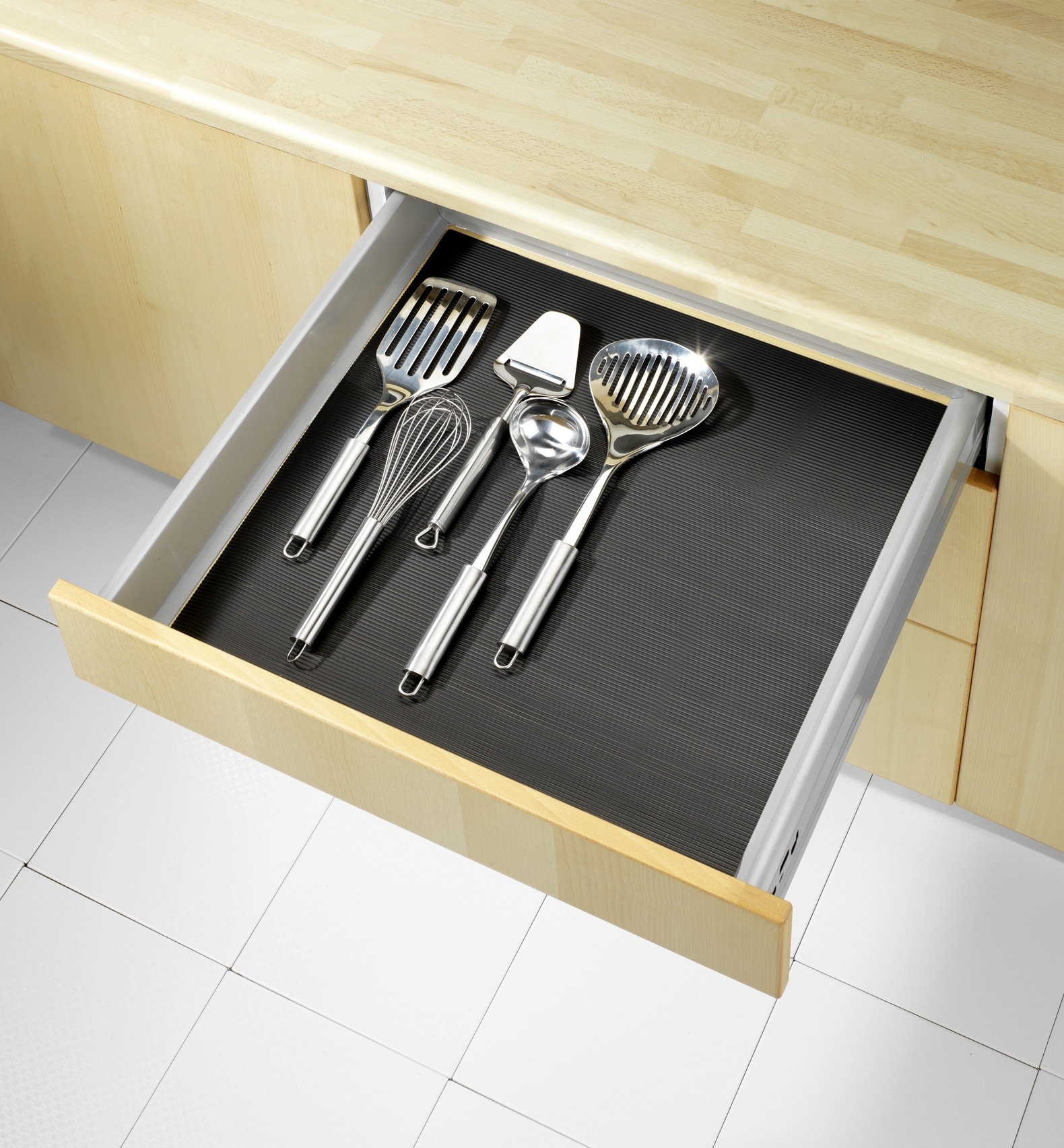 WENKO Schubladenmatte »Modell schwarz« Set, 3 Stk. tlg.