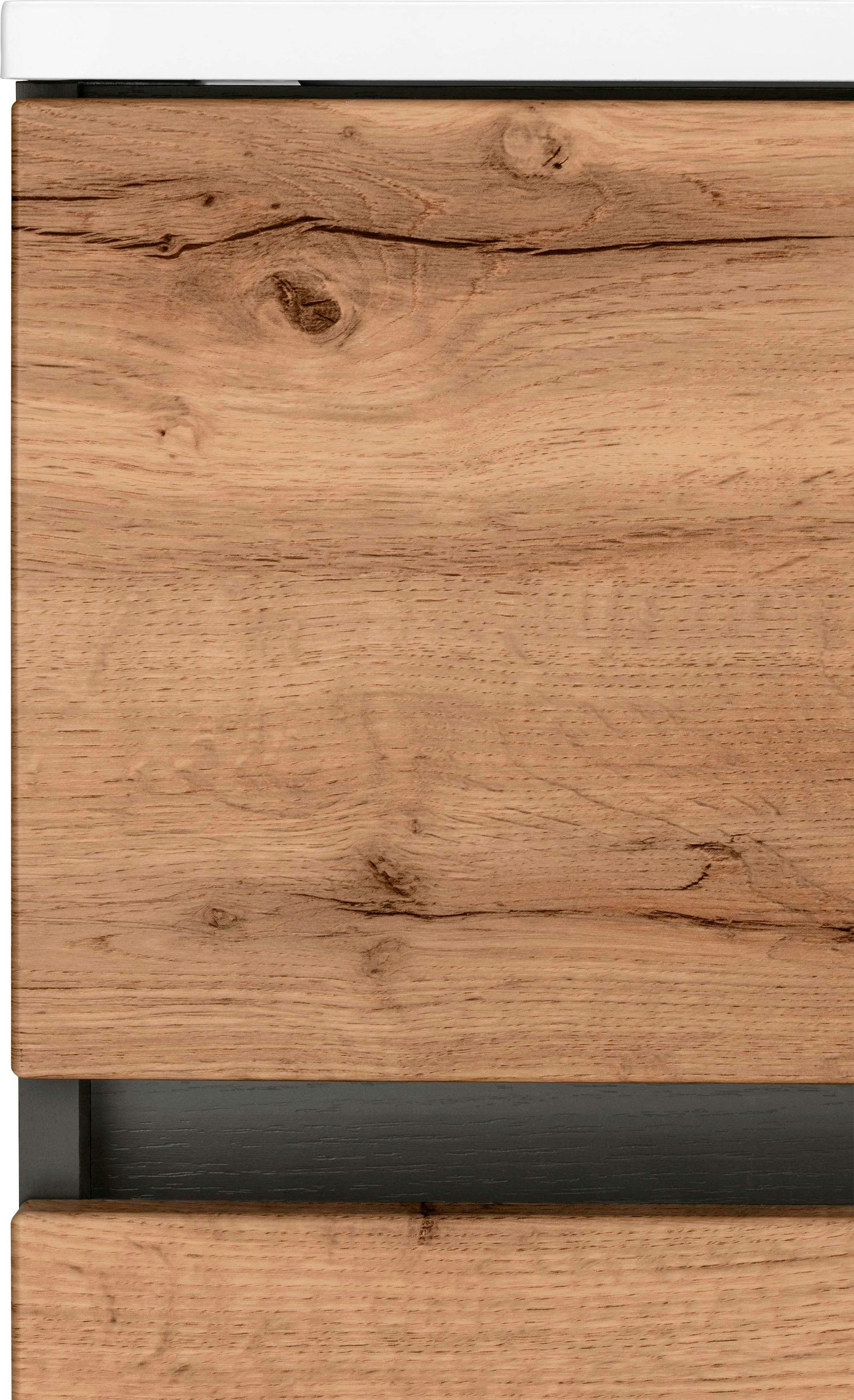 welltime Waschbeckenunterschrank »Lucca«, Badmöbel, Waschtisch inkl. Waschbecken, Breite 120 cm