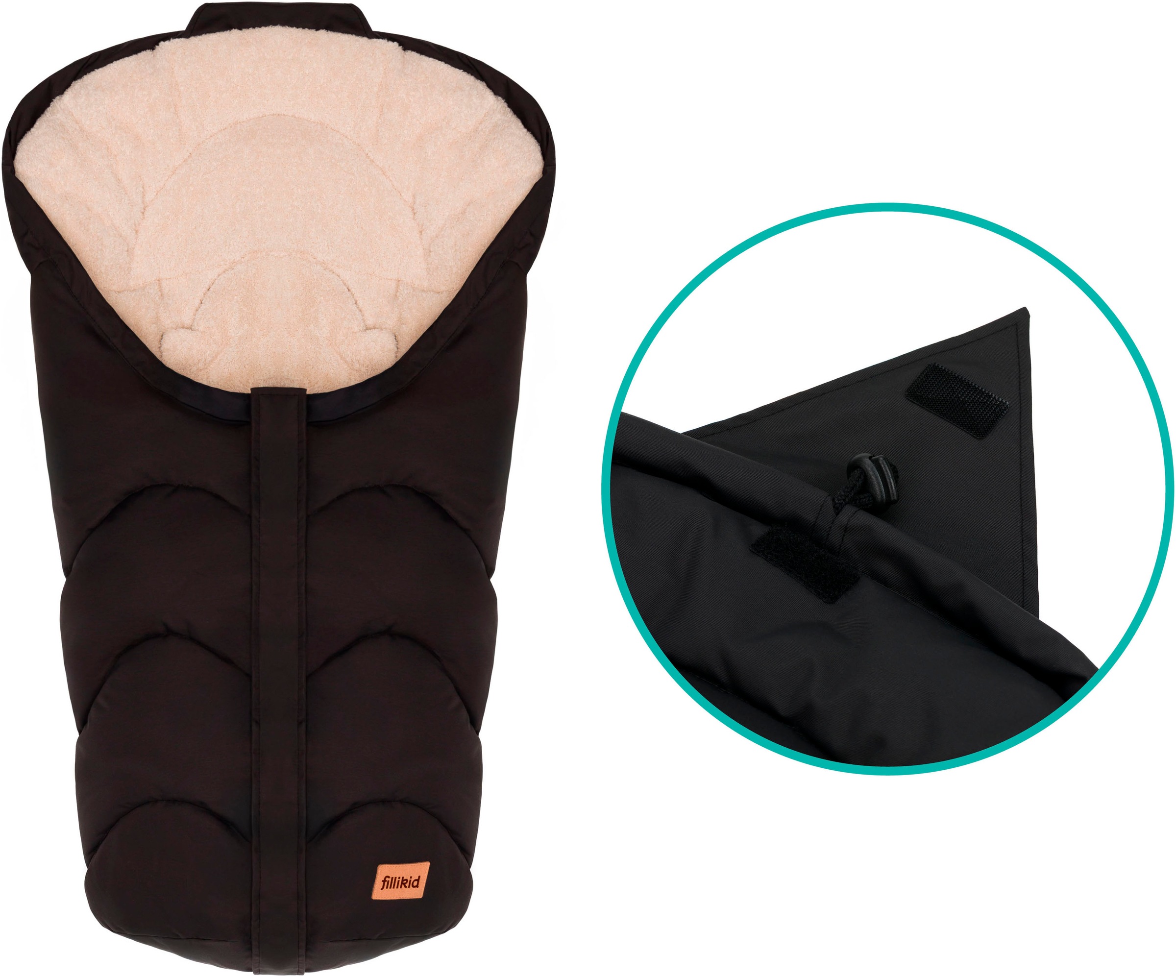 Fillikid Fußsack »Torre, Winterfußsack Gr. 0« für Autositze Gr. 0 und Kinderwagen