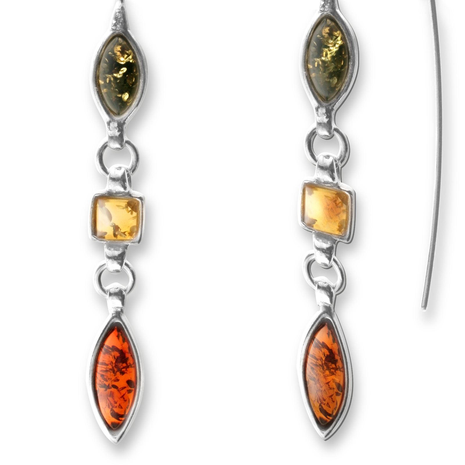 OSTSEE-SCHMUCK Paar Ohrhänger »- Ribba - Silber 925/000 - Bernstein«