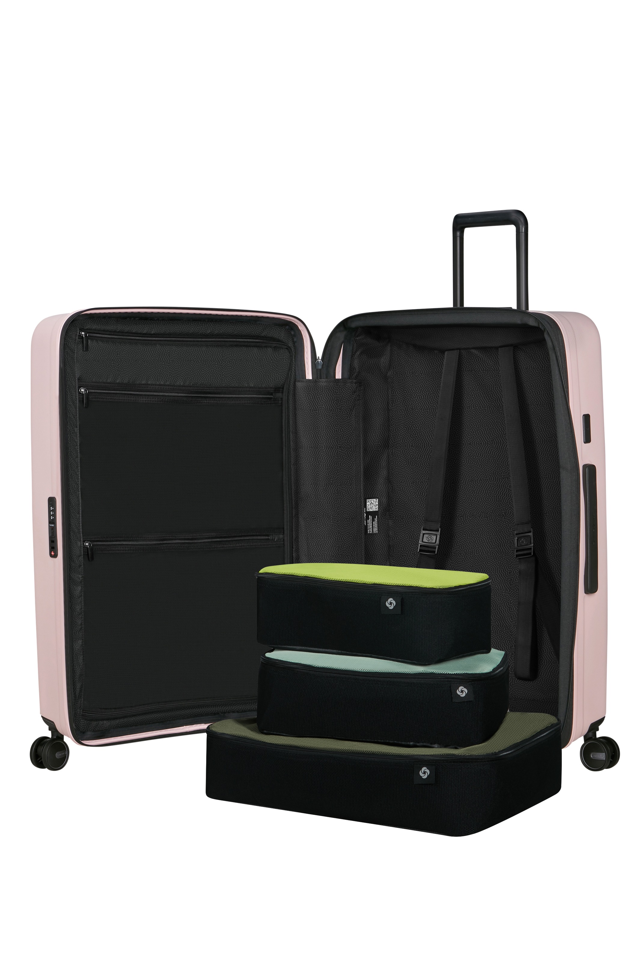 Samsonite Hartschalen-Trolley »RESTACKD, verschiedene Größen und Farben« mit Packtaschen,  99 l 4 Rollen Unisex Koffer für Ferien und Geschäftsreise, mit Volumenerweiterung