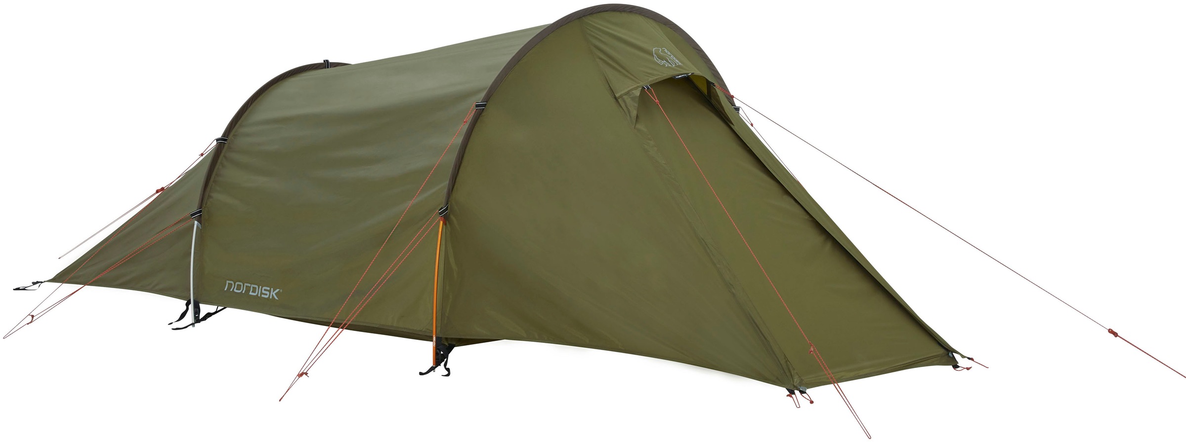 Nordisk Tunnelzelt »Halland 2 PU Tent Dark Olive«, 2 Personen, (Packung, 1 tlg.)