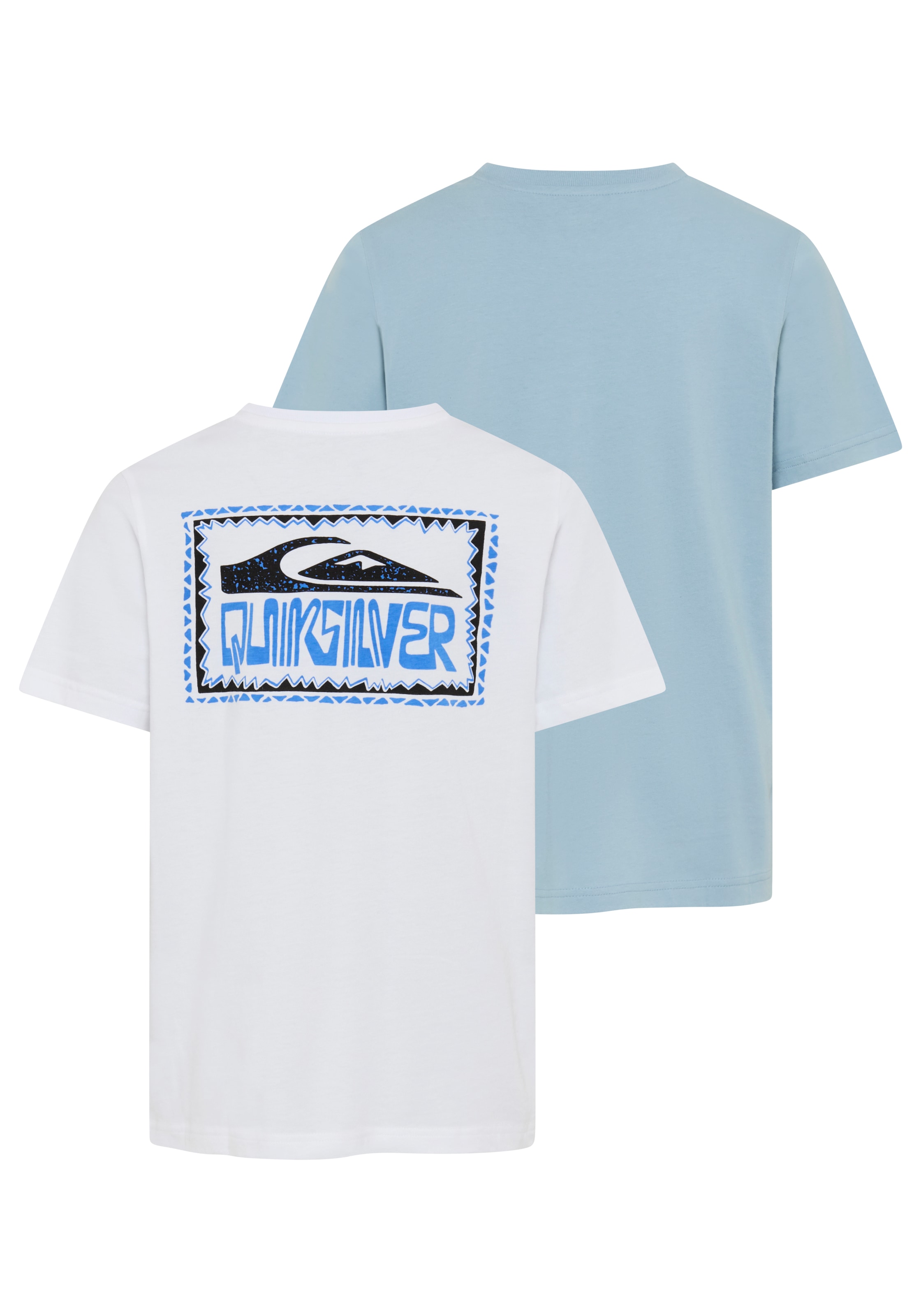 Quiksilver T-Shirt »WRAP FRAM CRAZY SESHORT SLEEVE SHORT SLEEVE PAK Y« 2 Kurzarm, 2er-Pack, aus Baumwolle, Jersey-Material, sportliche Passform