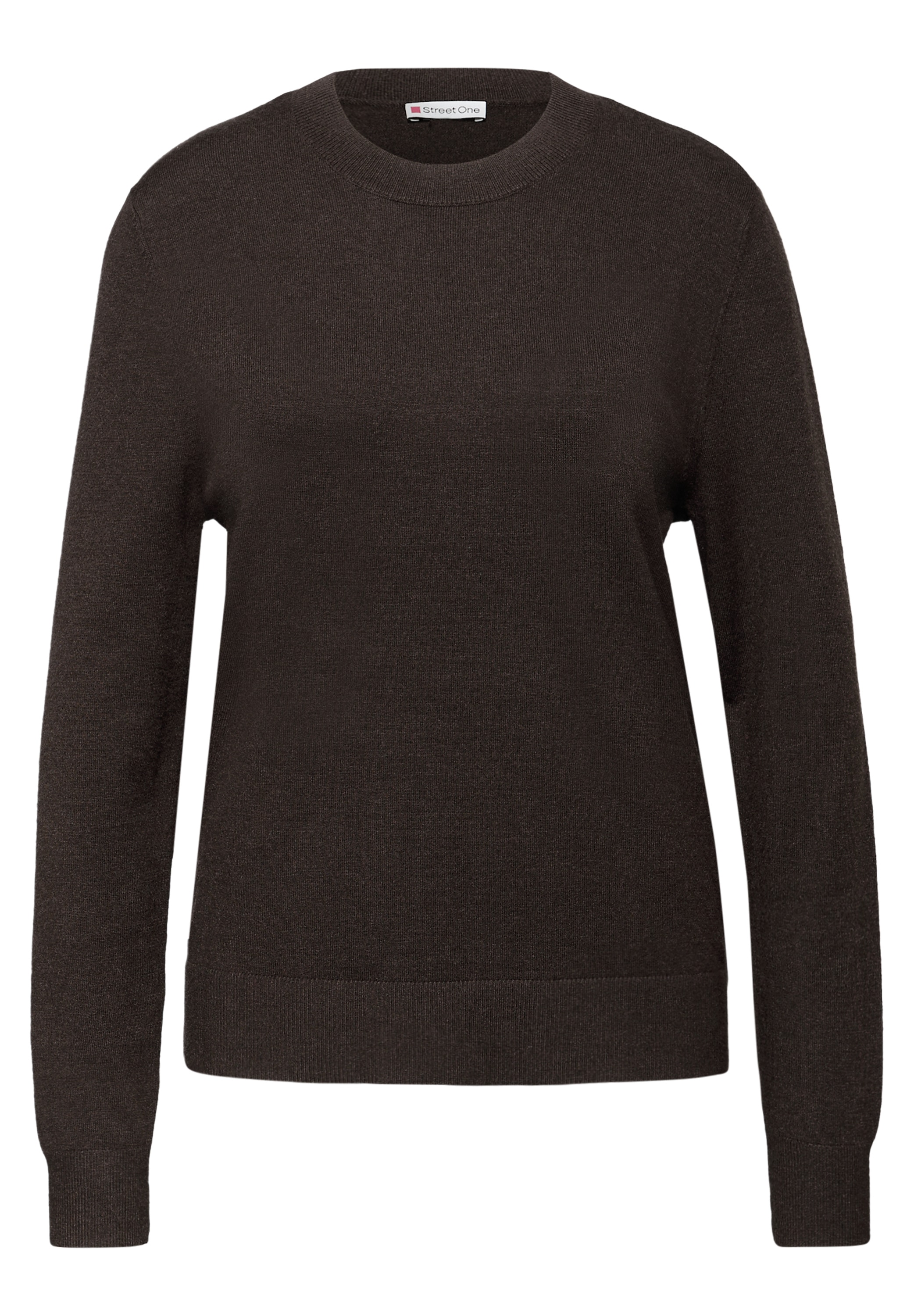 STREET ONE Rundhalspullover mit Rippbündchen