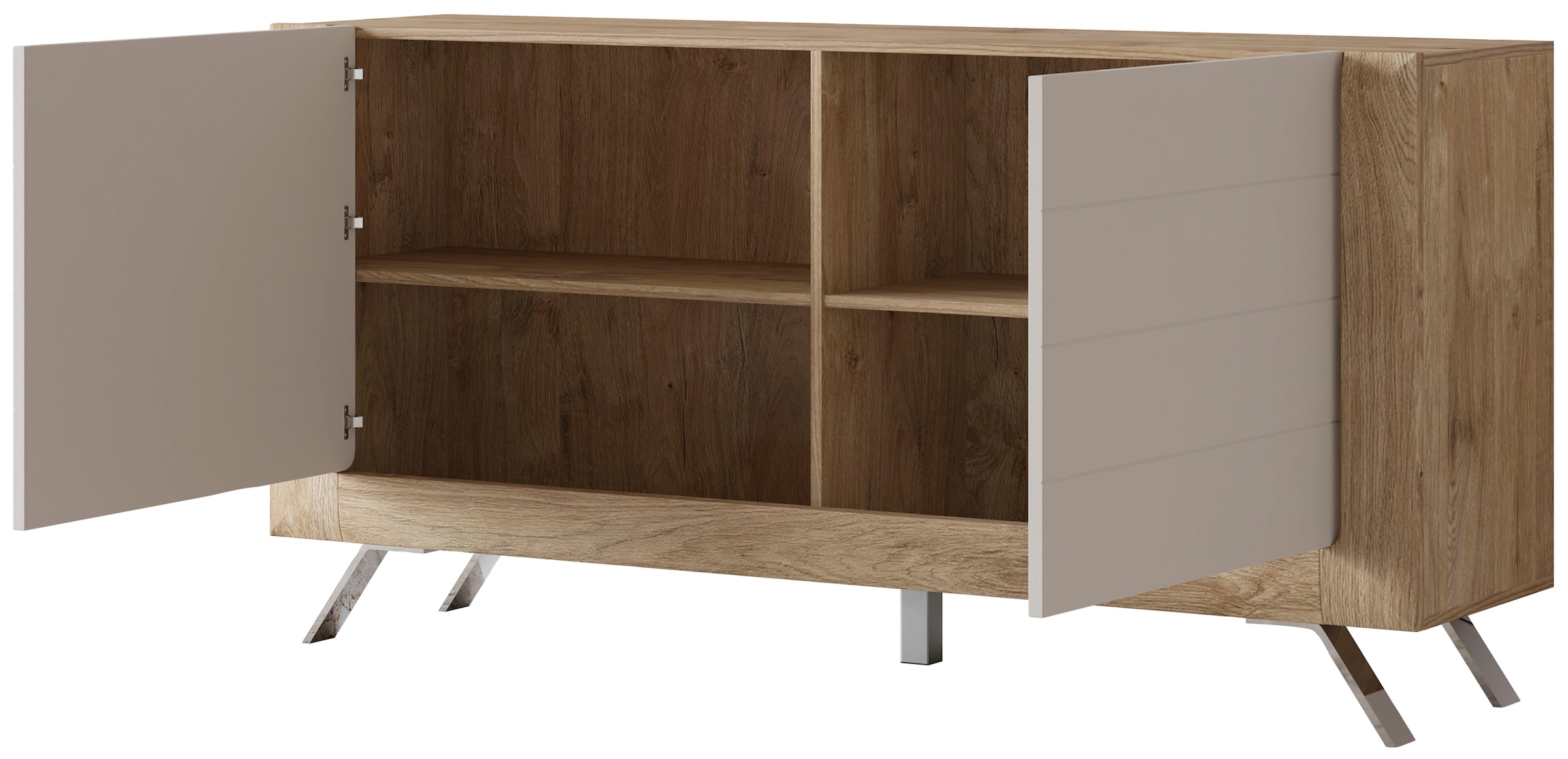Leonique Sideboard »Kasai«, Breite 160,5 cm, mit 2 Türen
