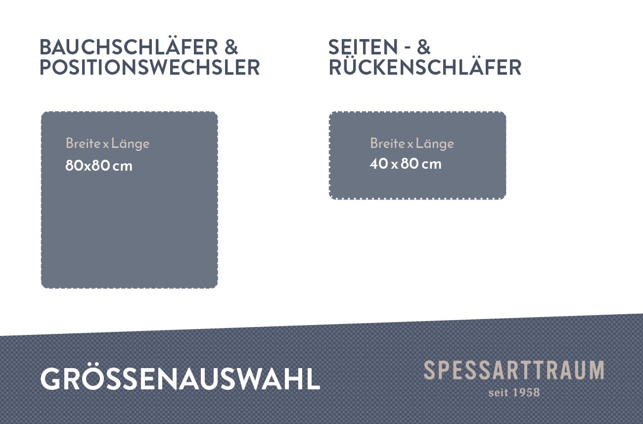 SPESSARTTRAUM Daunenkissen »FIRST CLASS«, Füllung: 60% Daunen, 40%Federn, Bezug: 100% Baumwolle, (1 St.), hergestellt in Deutschland, allergikerfreundlich