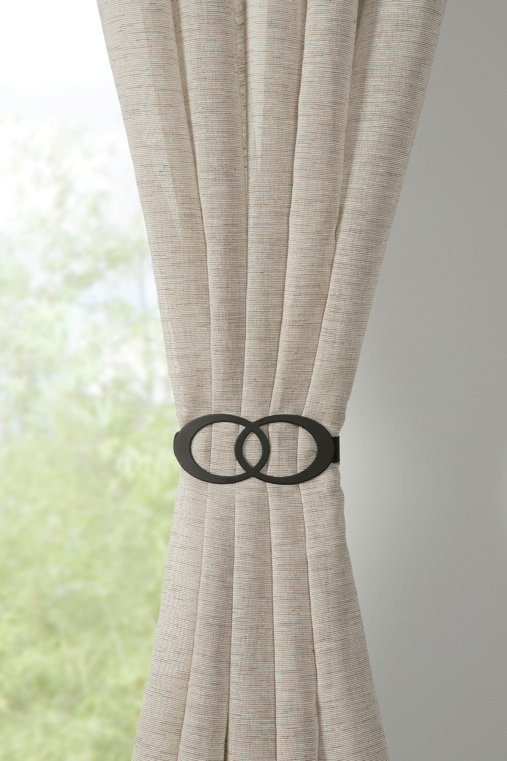 GARDINIA Dekospange »Raffspange Infinity Doppelring« zum Raffen und Drapieren