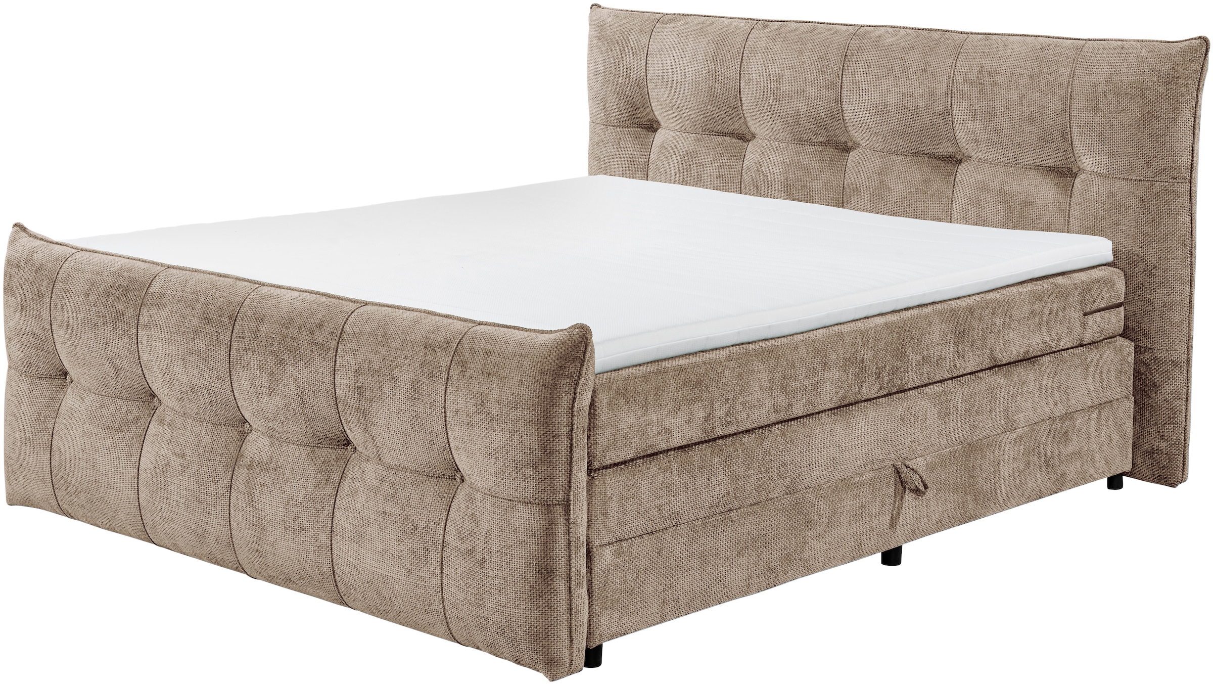 ED EXCITING DESIGN Boxspringbett »Gallina«, mit Bettkasten, inkl. Topper