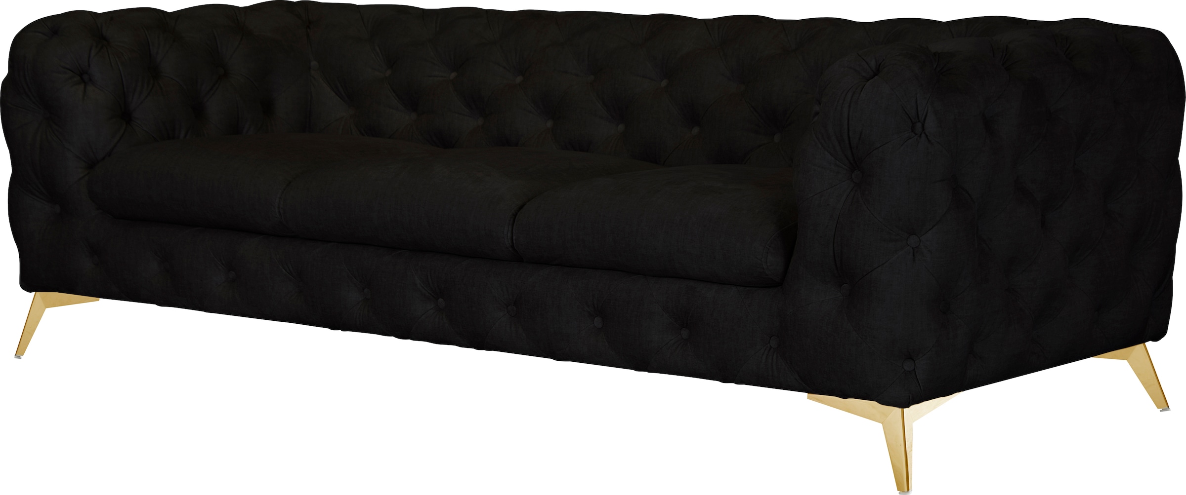 Home affaire Chesterfield-Sofa »Glynis« aufwändige Knopfheftung, moderne Chesterfield Optik, Fußfarbe wählbar
