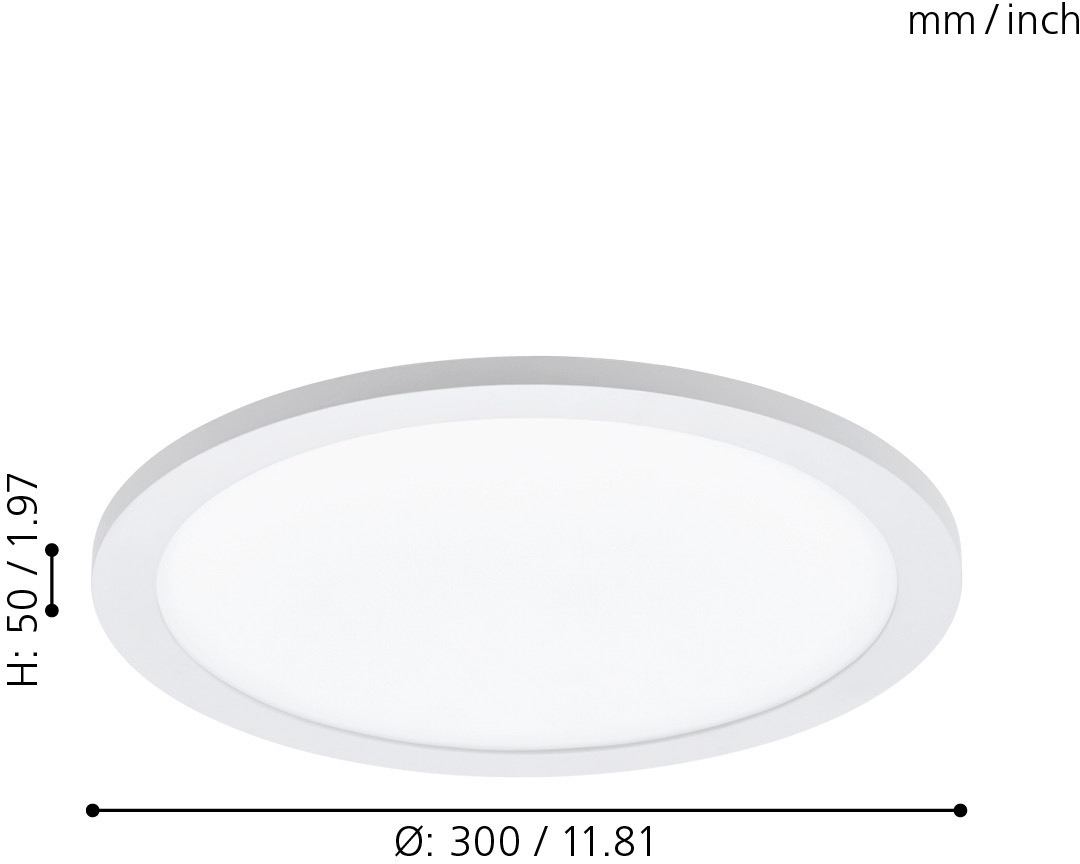 EGLO Deckenleuchte »SARSINA-A« LED-Board 1 Stk. Extra-Warmweiß | Kaltweiß | Neutralweiß | Tageslichtweiß | Warmweiß Steuerung über Fernbedienung, Nachtlicht