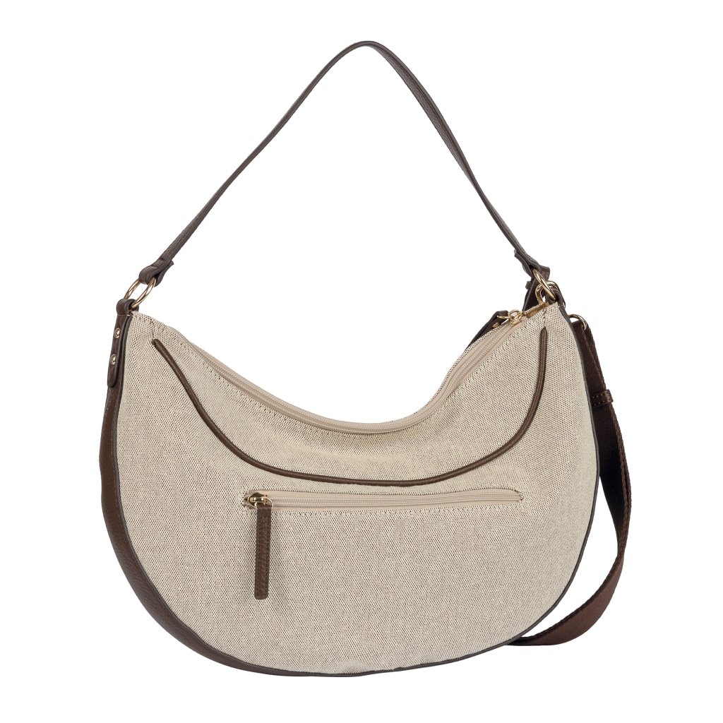 Gabor Hobo »Sibylla« aus Canvas mit edlem Lederimitat, glänzende Metalldetails & Gurtband