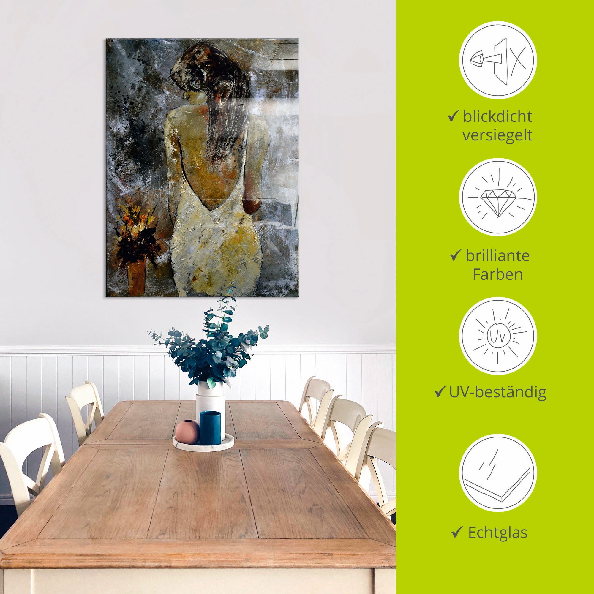 Artland Glasbild »Junge Frau« Frau 1 Stk. tlg. in verschiedenen Größen