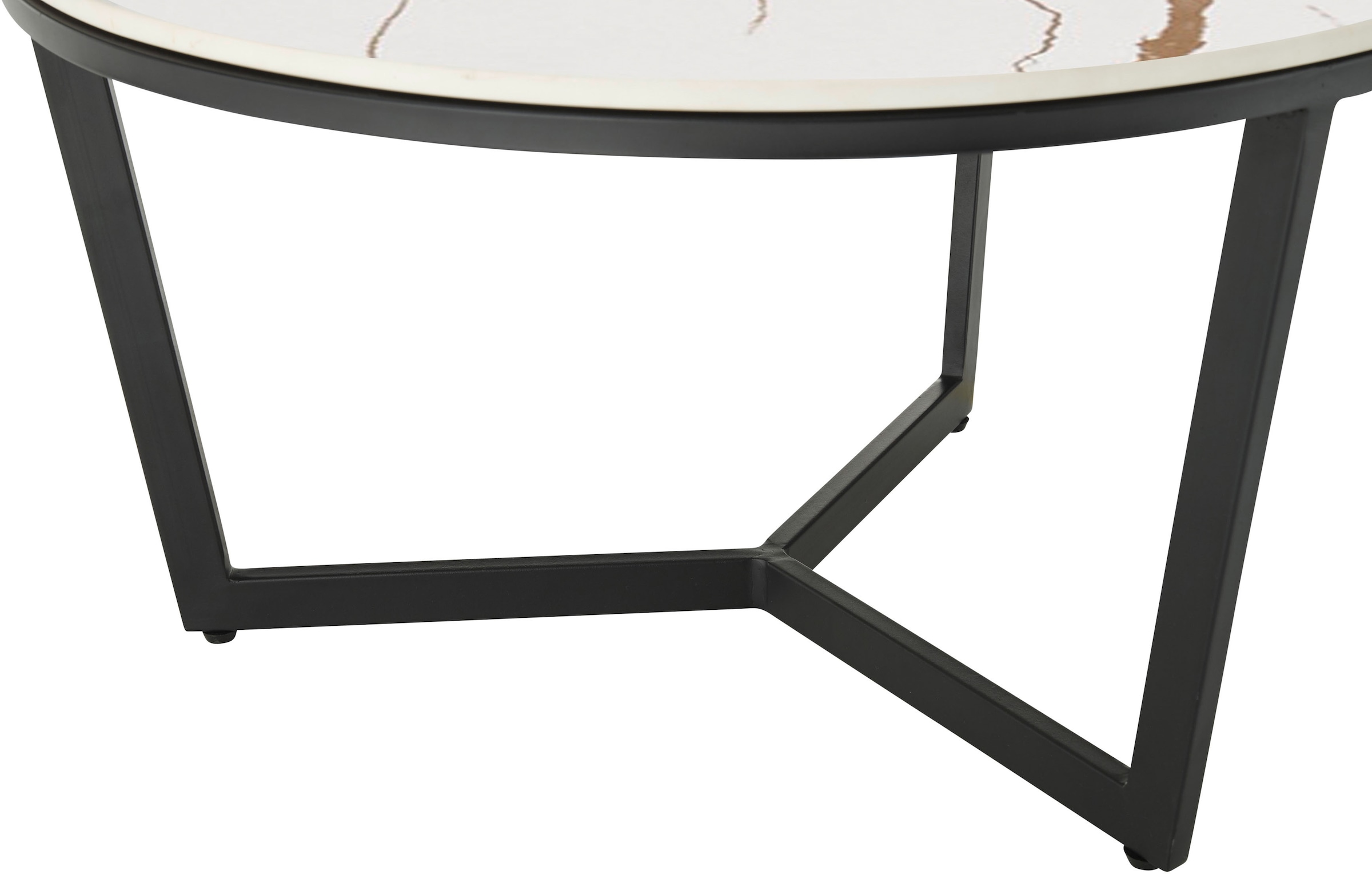 Stolkom Couchtisch »HARPER 2« rund Keramik, Tisch-Platte marmorisiert