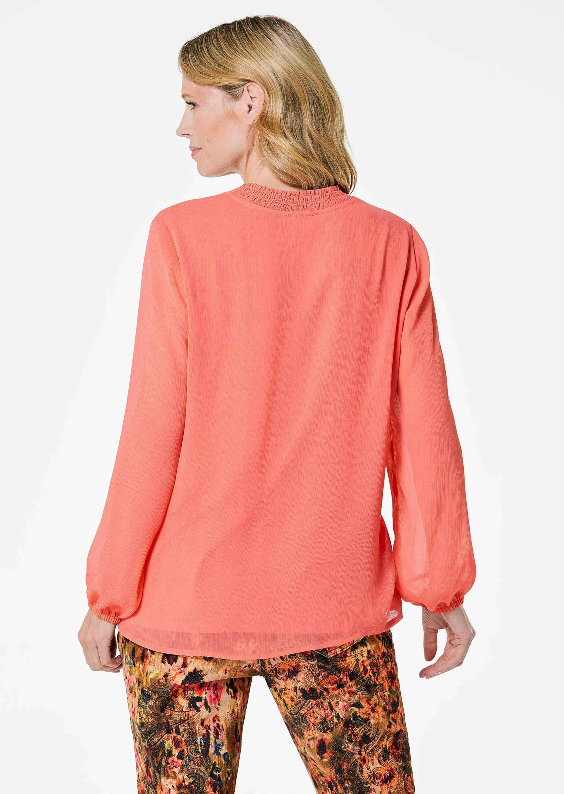 GOLDNER Chiffonbluse »Chiffonbluse mit femininem Ausschnitt«