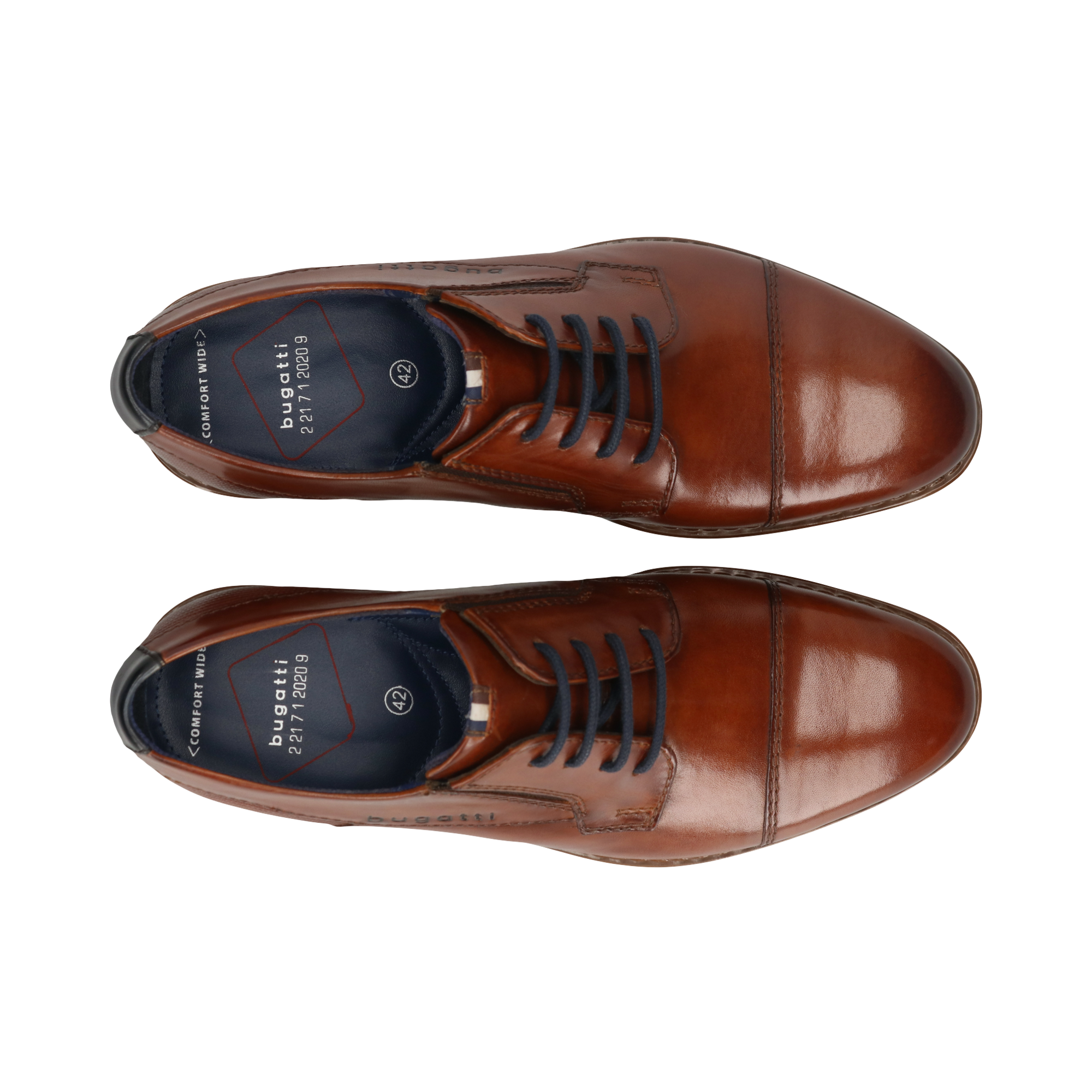 bugatti Schnürschuh  , Blockabsatz, Abendschuh, Businessschuh mit Logoprägung