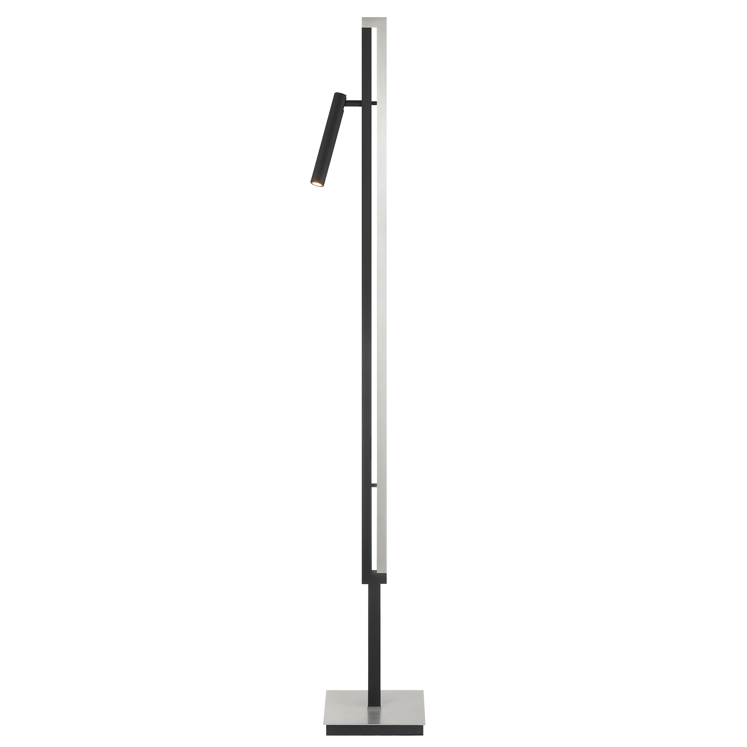 lumiCouture LED Stehlampe »Pulse« LED-Modul 1 Stk. Warmweiß 150 x 22 x 16 cm, 2700 lm, 2700 K, gebürstetes Aluminium/schwarz