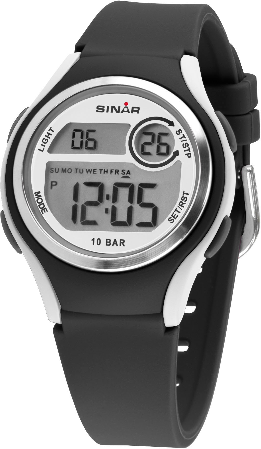 SINAR Quarzuhr »XE-64-1«, Armbanduhr, Damenuhr, digital, Datum