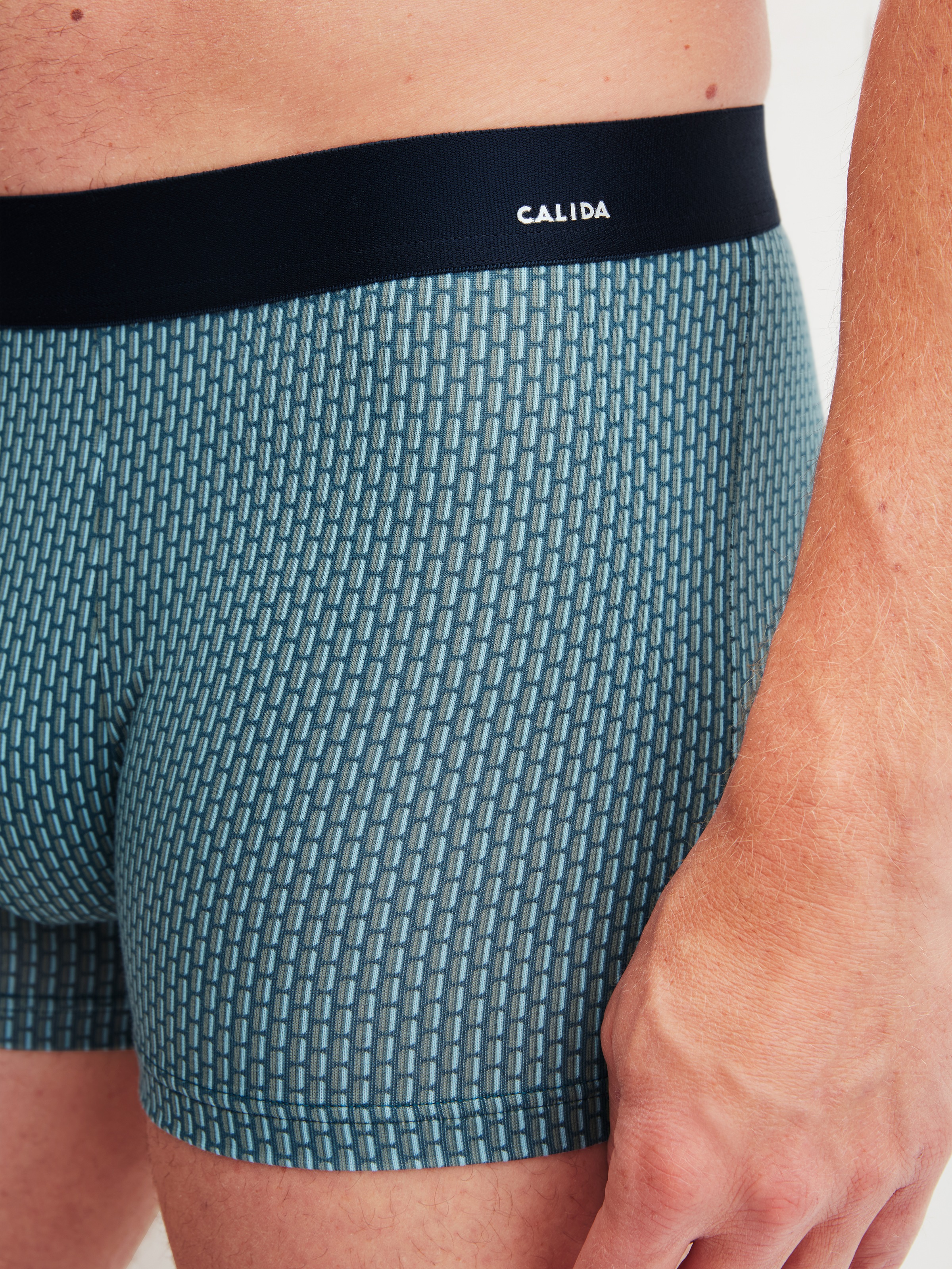 CALIDA Boxershorts »Cotton Code Design« mit weichem Elastikbund, ohne Eingriff